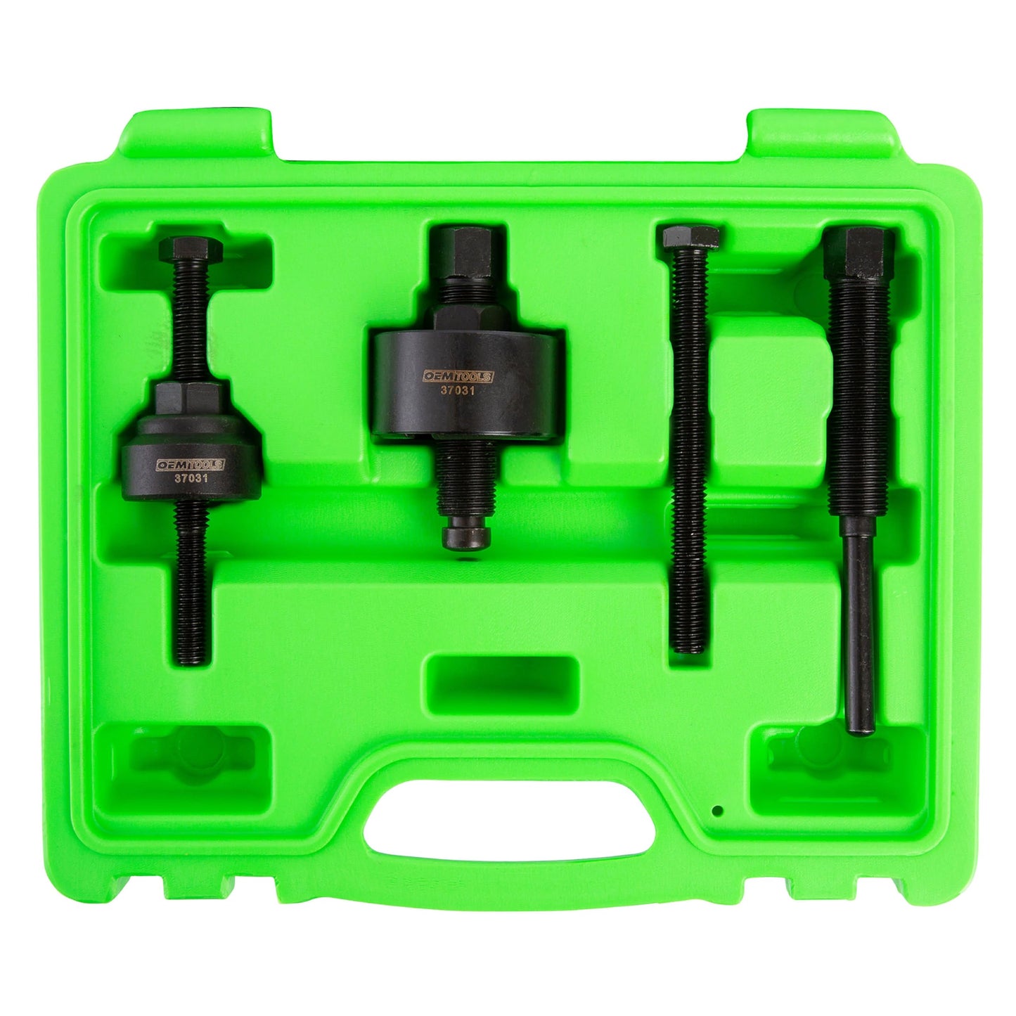 OEMTOOLS Power Steering Pulley Puller and Installer Kit, Removes and Installs Power Steering Pump Pulleys on Most Domestic Vehicles, Ford, GM, VW, 37031 Green Case