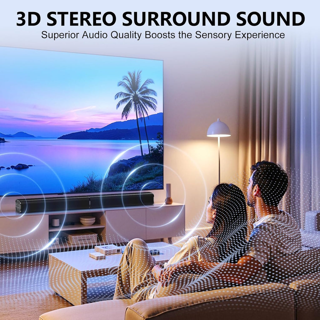 dotn Sound Bar for Smart TV, 2026 NEW 80W Soundbar