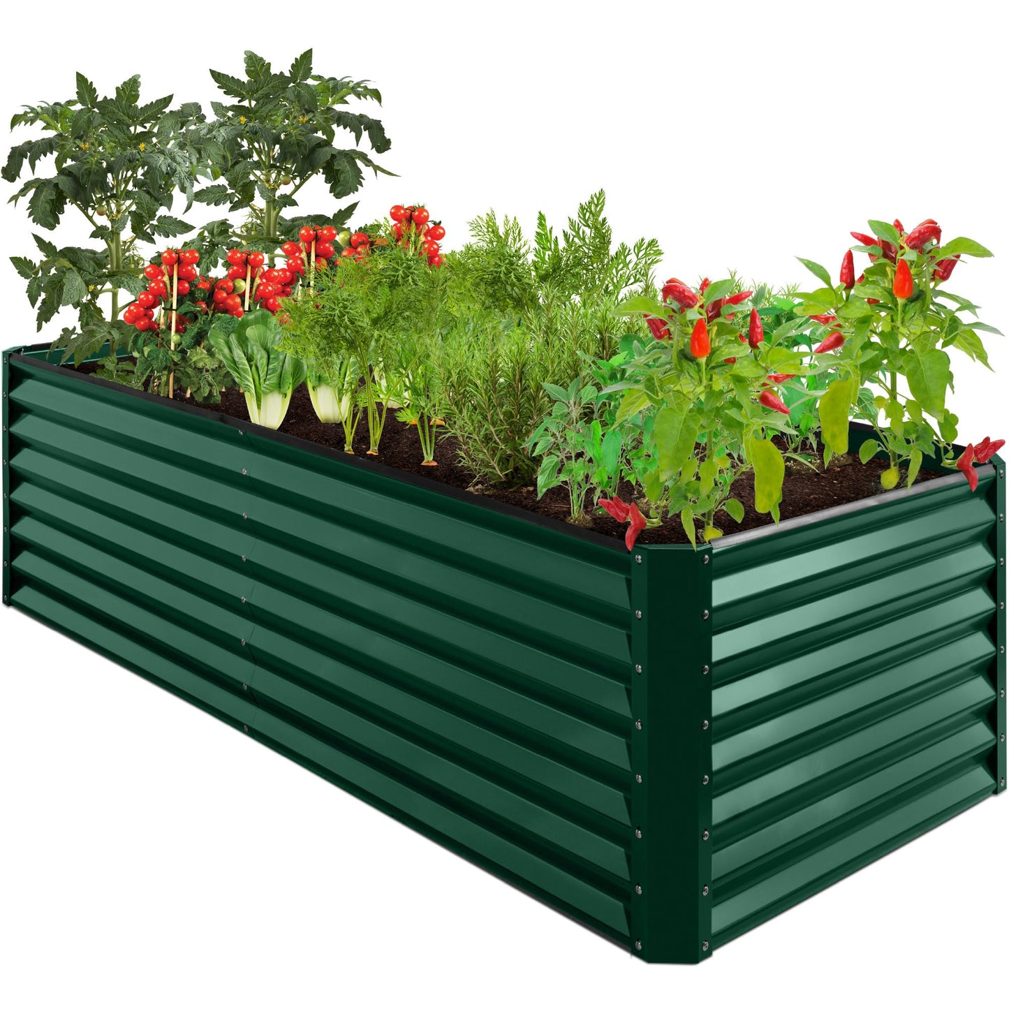 Best Choice Products Outdoor Metal Raised Garden Bed, Planter Box for Vegetables, Flowers, Herbs