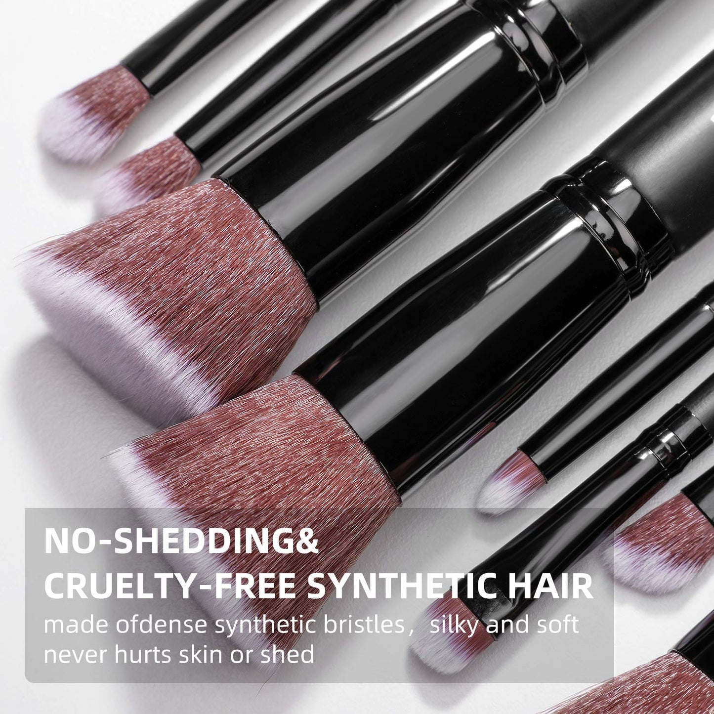 BS-MALL Makeup Brush Set 14 Pcs With Case - Foundation Brush, Concealer Brush, Blush Brush & Flawless Application – Complete Luxury Cosmetic Brush Kit For Travel & Daily Use