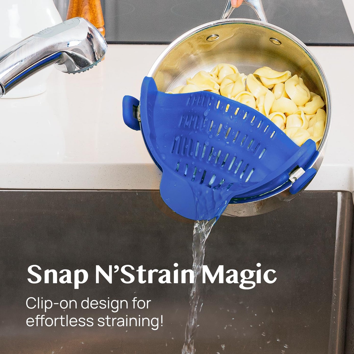 Kitchen Gizmo Collapsible Rice Strainer - Silicone Rice Washer Strainer Bowl - BPA Free