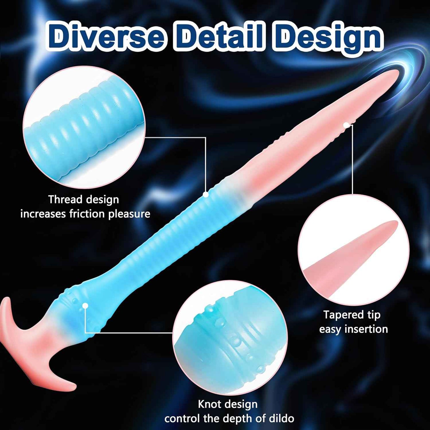 Serhoo Fantasy Eel Dildo Prostate Massager Silicone Glow