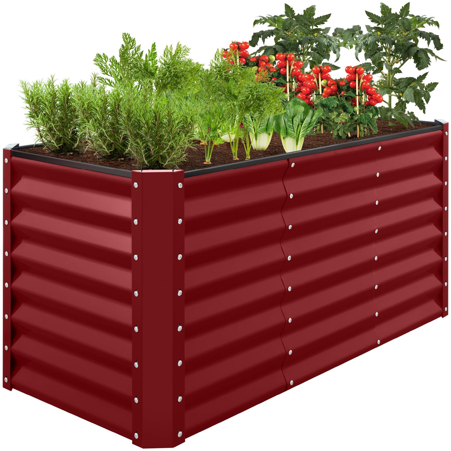 Best Choice Products Outdoor Metal Raised Garden Bed, Planter Box for Vegetables, Flowers, Herbs