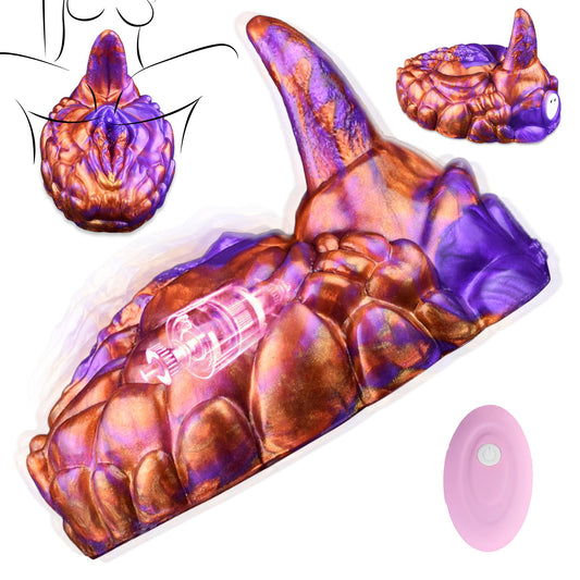 Female Masturbation Vibrator for Lesbian, Very Soft and Stretchable, with Multiple Vibration Modes Remote Control Silicone Clitoris Vibrator Adult Sex Toy