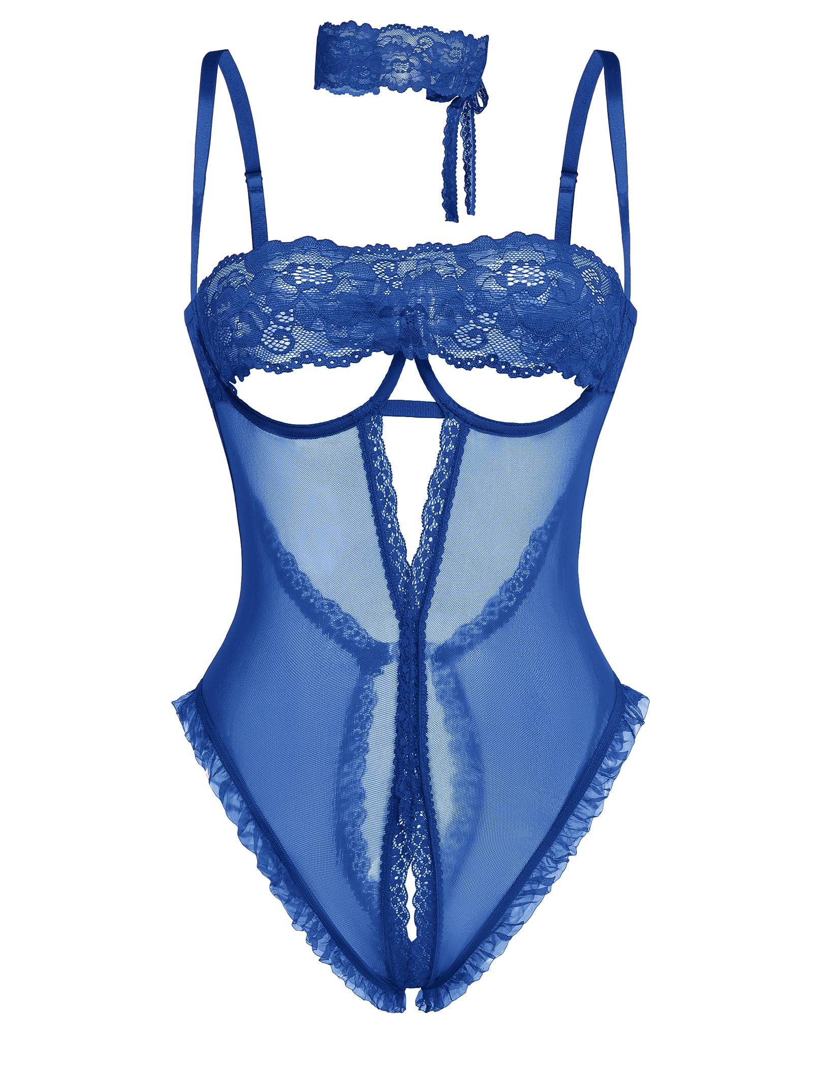 Avidlove Sexy Lingerie for Women Lace V Neck Teddy Lingerie One Piece Mini Bodysuit Exotic BabyDoll