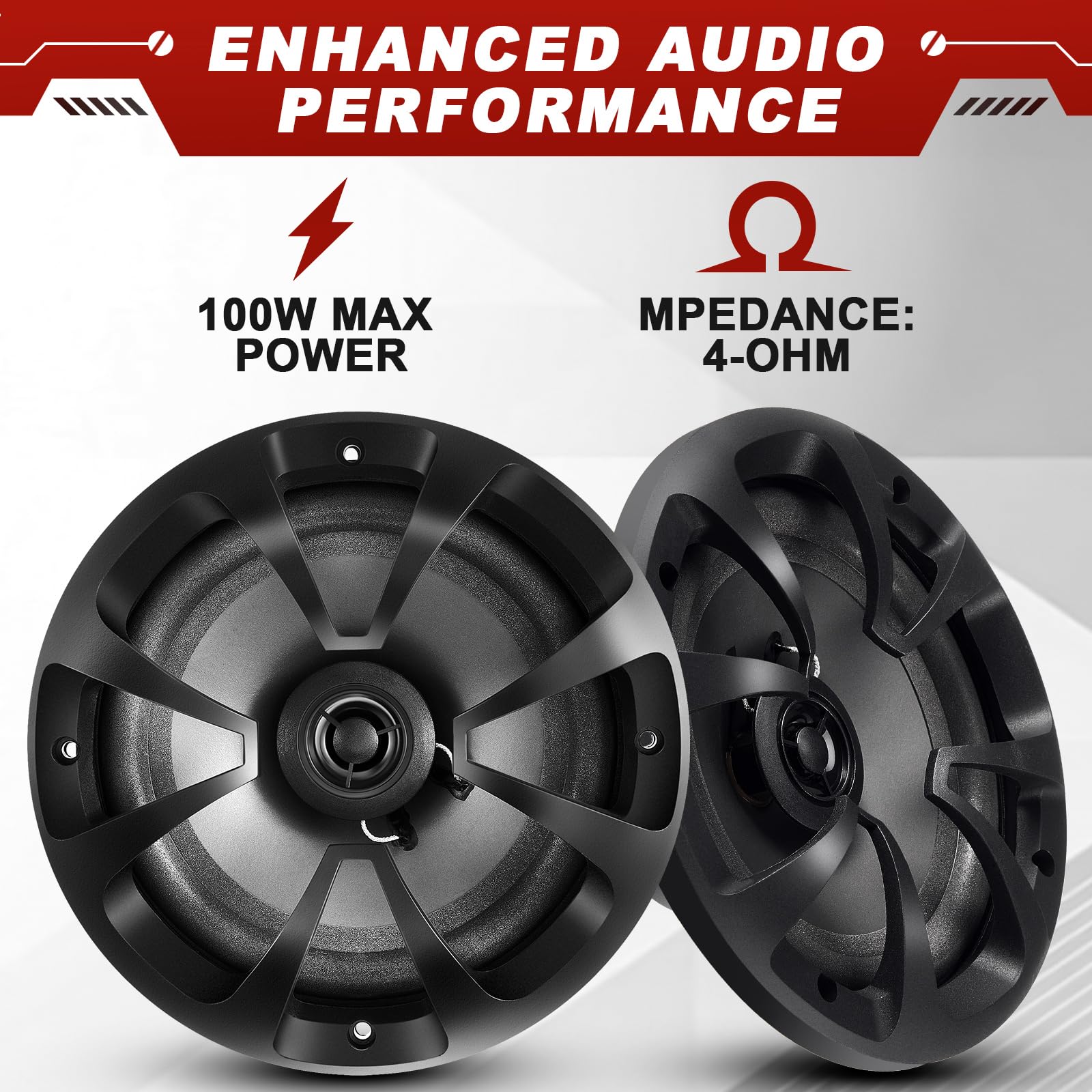 Datanly 2-Way Coaxial Car Audio Speakers Full Range Speakers with Powerful Sound and Easy Installation Enhanced Bass Response Black Car Loudspeaker