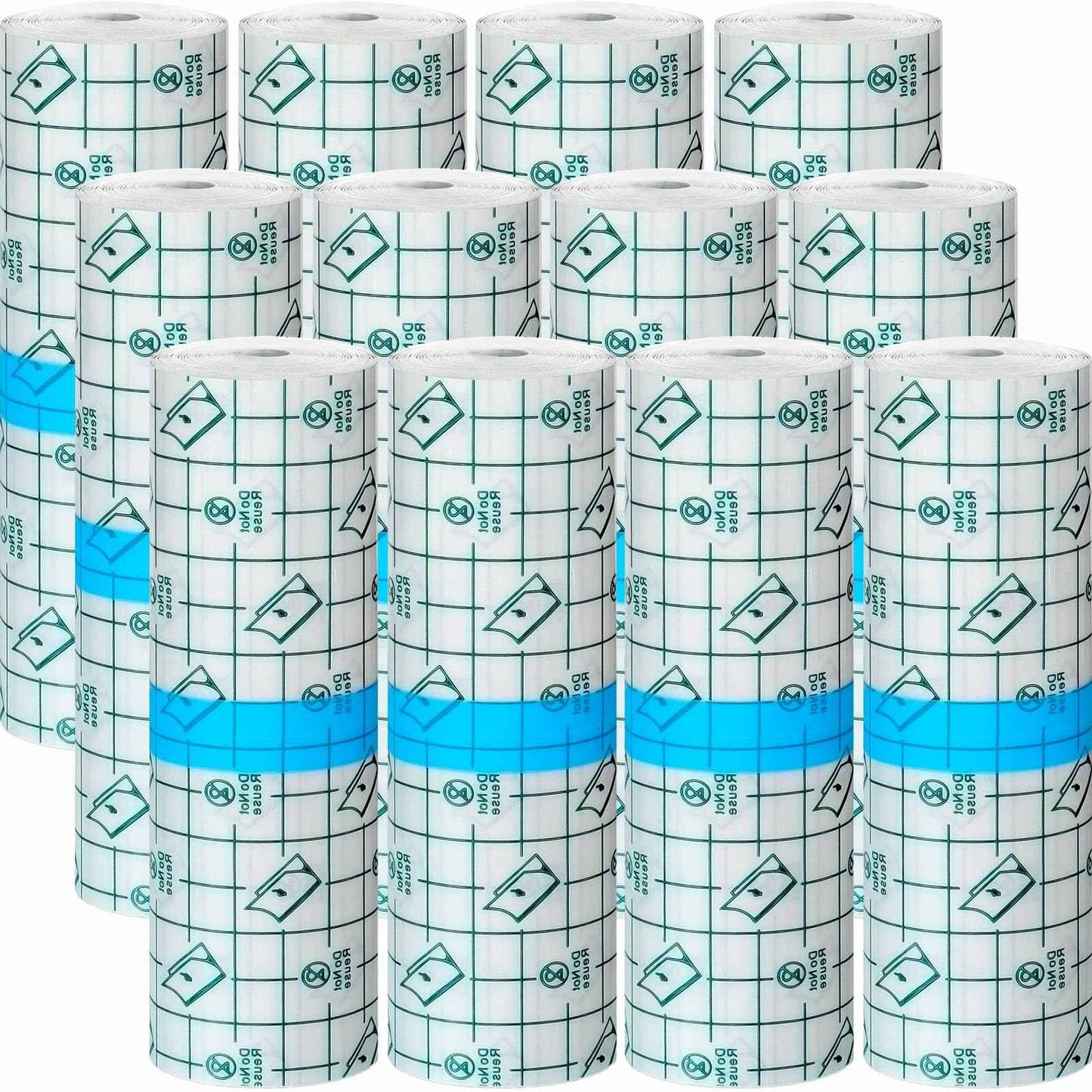 Beieverluck 24 Rolls Tattoo Aftercare Bandage Waterproof (2 Inch, 4 Inch, 6 Inch Wide) Second Skin Tattoo Cover Tape Tattoo Healing Wrap Tattoo Supplies for Swimming, Shower, Wound Initial Healing
