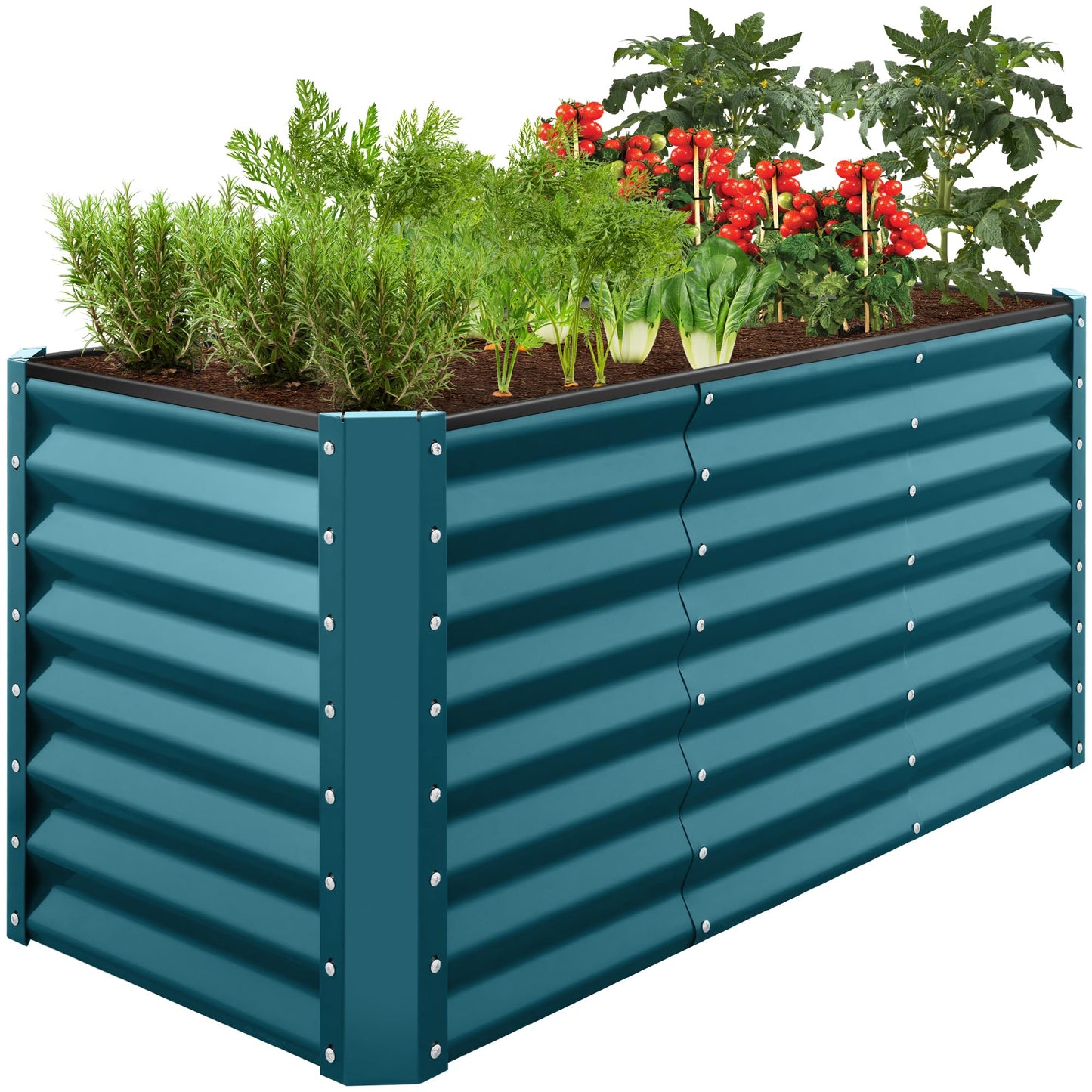 Best Choice Products Outdoor Metal Raised Garden Bed, Planter Box for Vegetables, Flowers, Herbs