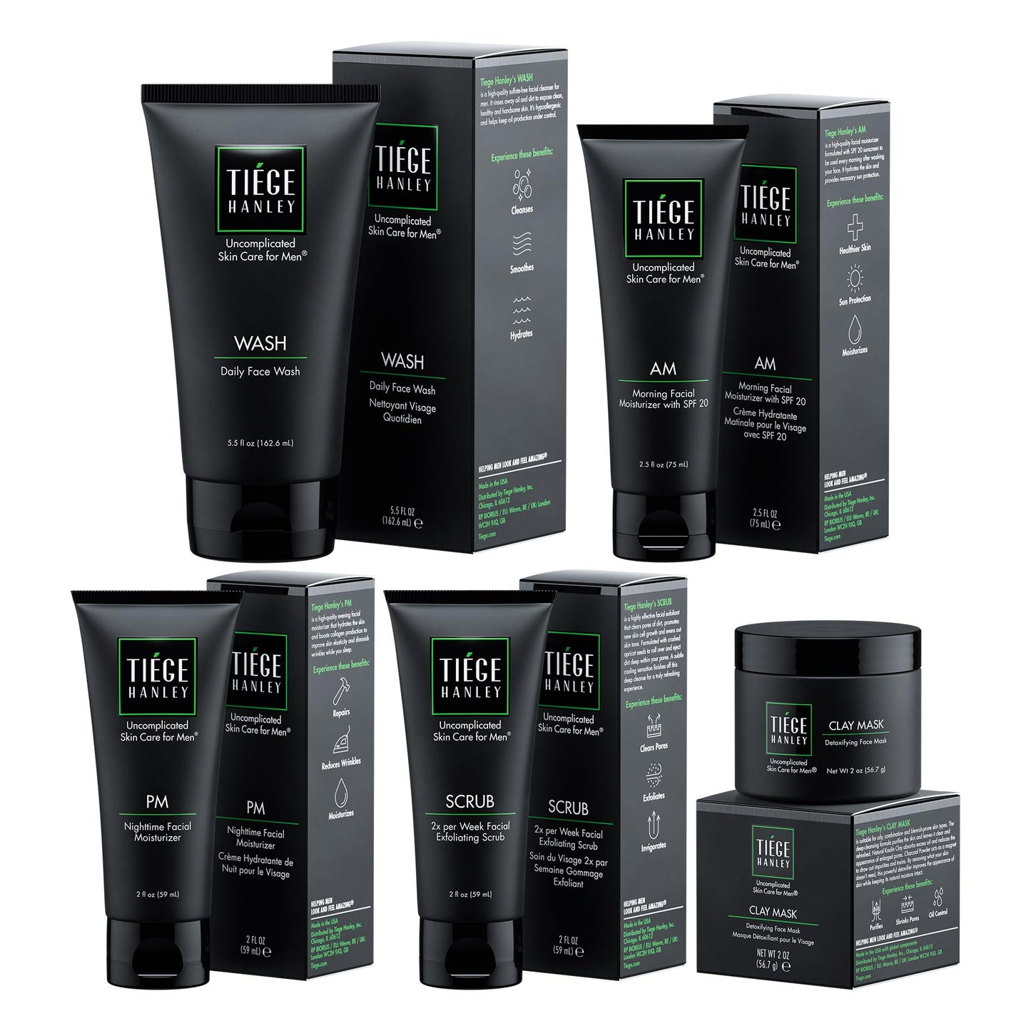 Tiege Hanley Men’s Skin Care Set 30 & 90 Days Routine