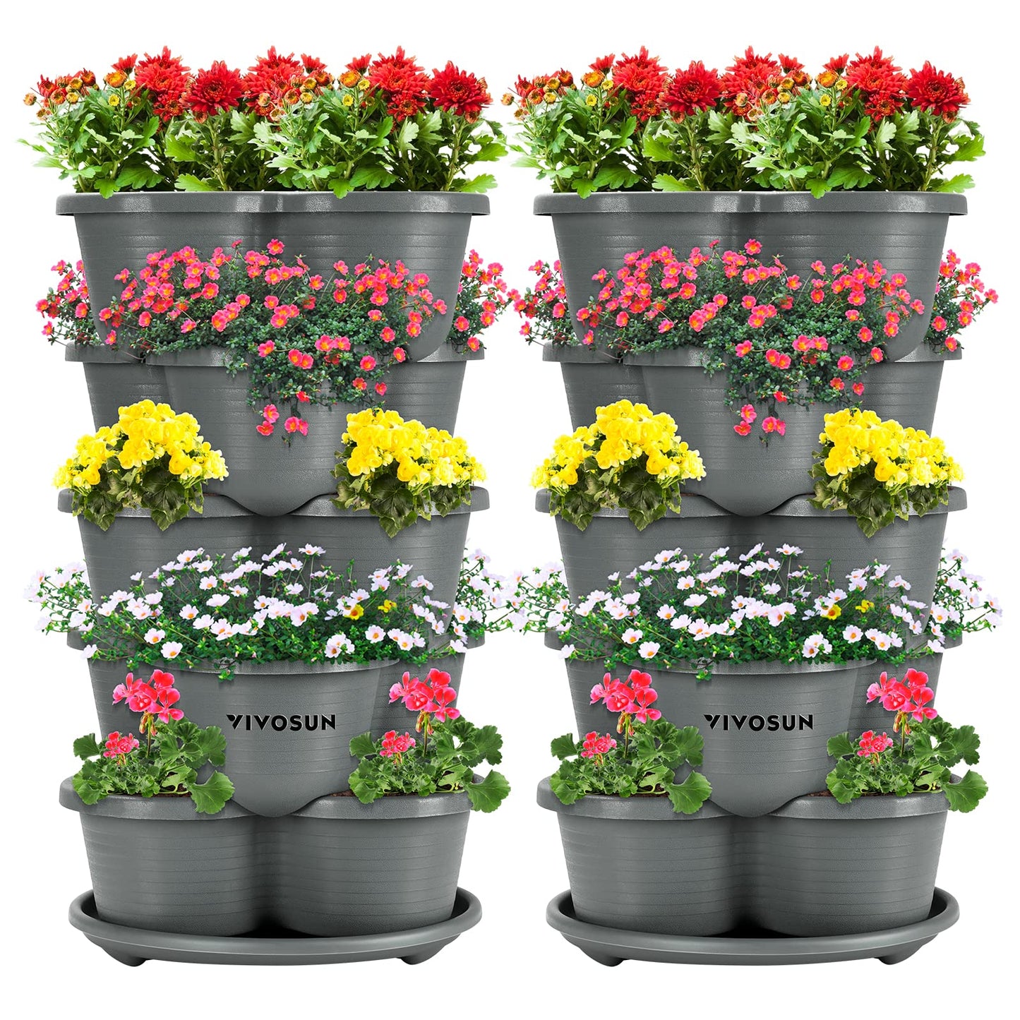 VIVOSUN 5 Tier Vertical Gardening Stackable Planter