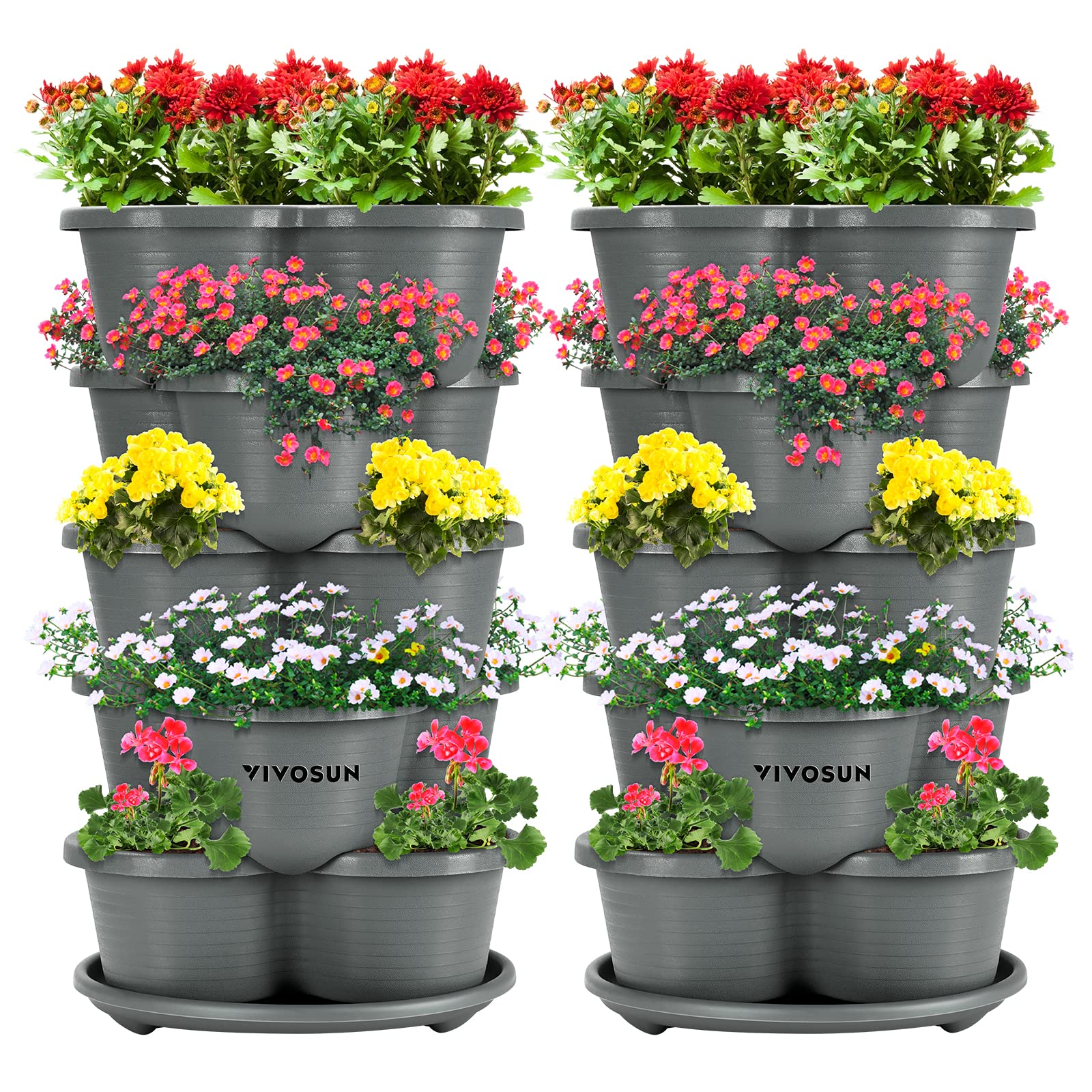 VIVOSUN 5 Tier Vertical Gardening Stackable Planter
