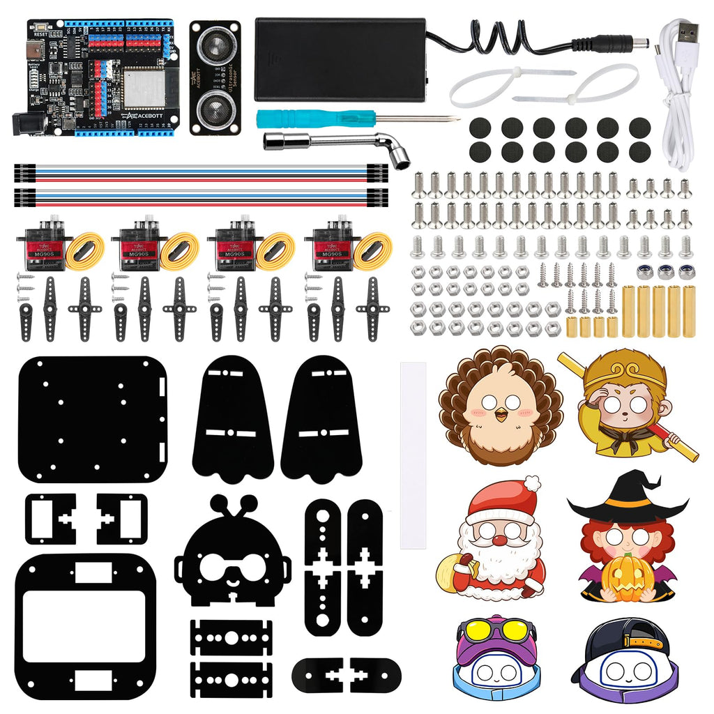 ACEBOTT STEM Robotics Science Kits for Adults, Spider&Spider&Arm Robot Building Kit, App Remote Control, Teens DIY Robotics Building Toy for 12 + Year Old Boys, Girls, Teens, Adults Unique Gifts