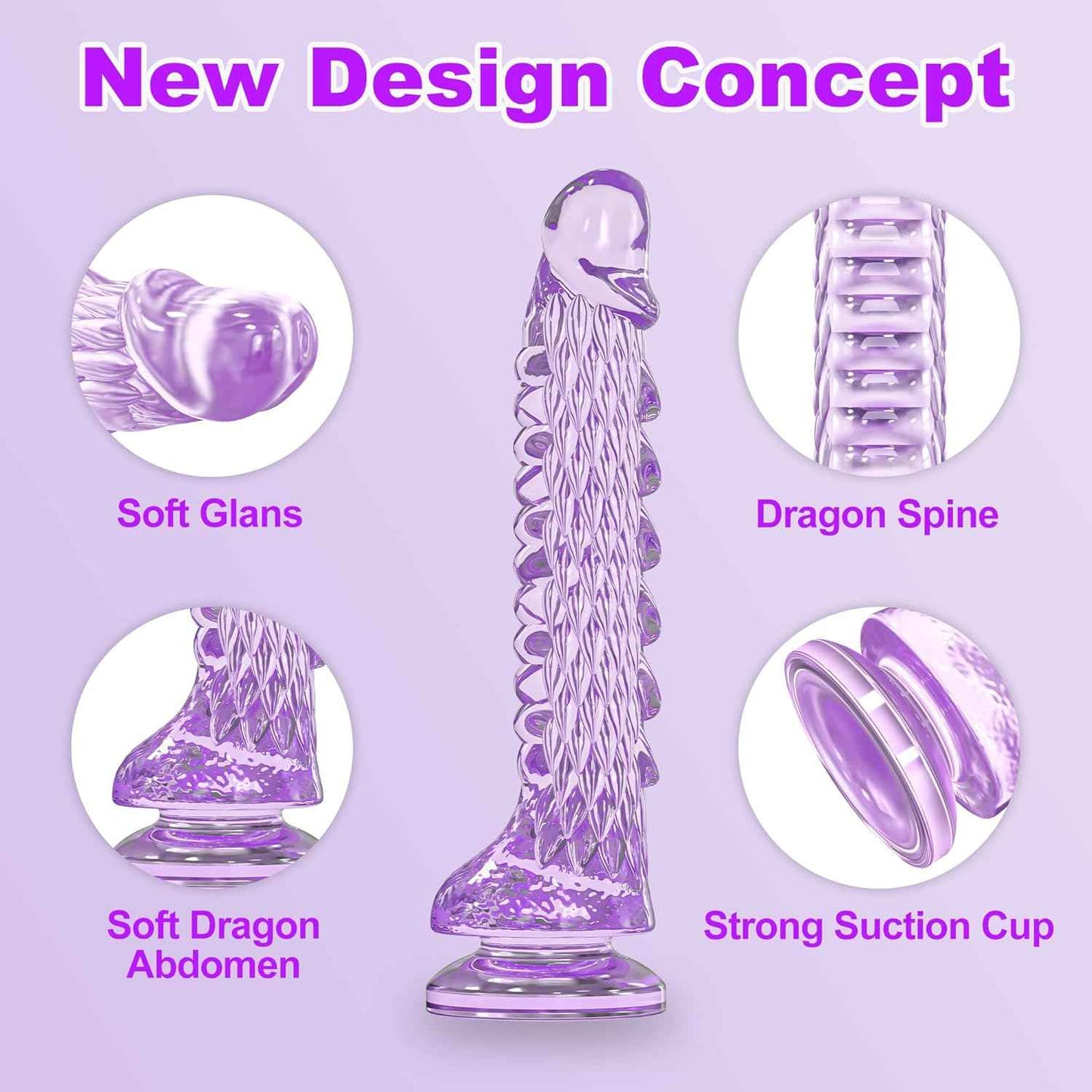 Eurlemd Realistic Dragon Dildo with Suction Cup