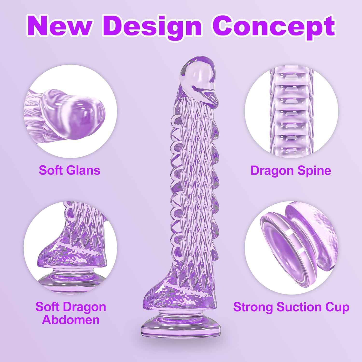 Eurlemd Realistic Dragon Dildo with Suction Cup