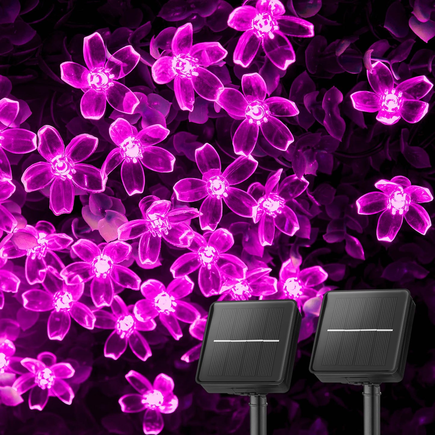 Brightown 60 LED Flower Solar String Lights Outdoor Waterproof Fairy Lights for Garden Yard Fence Patio Party Christmas Tree Wedding