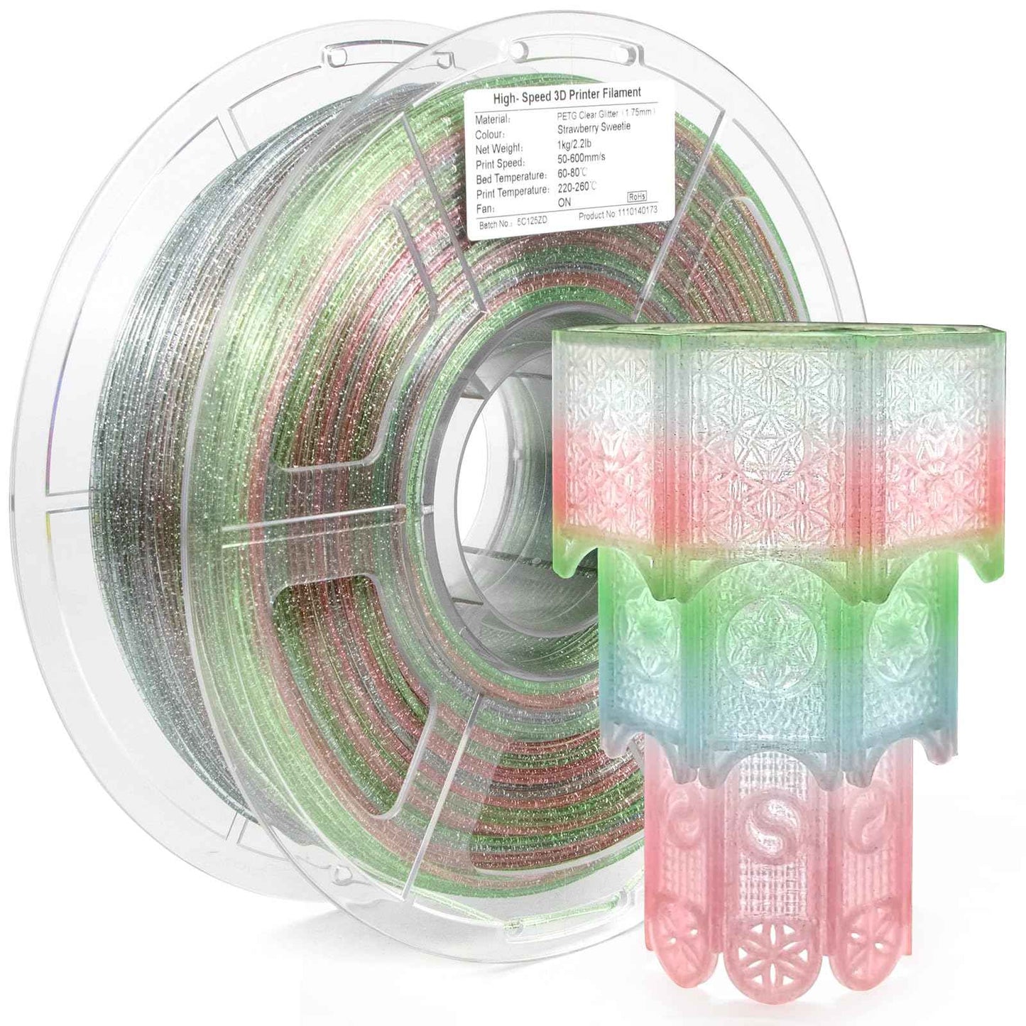 iSANMATE's 3D Printer Filament, PLA Filament 1.75 mm Dimensional Accuracy +/- 0.02 mm, 1 KG Spool