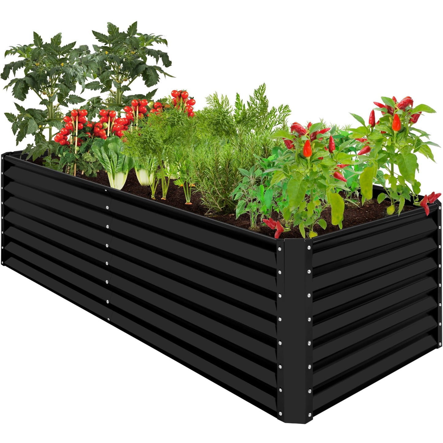 Best Choice Products Outdoor Metal Raised Garden Bed, Planter Box for Vegetables, Flowers, Herbs
