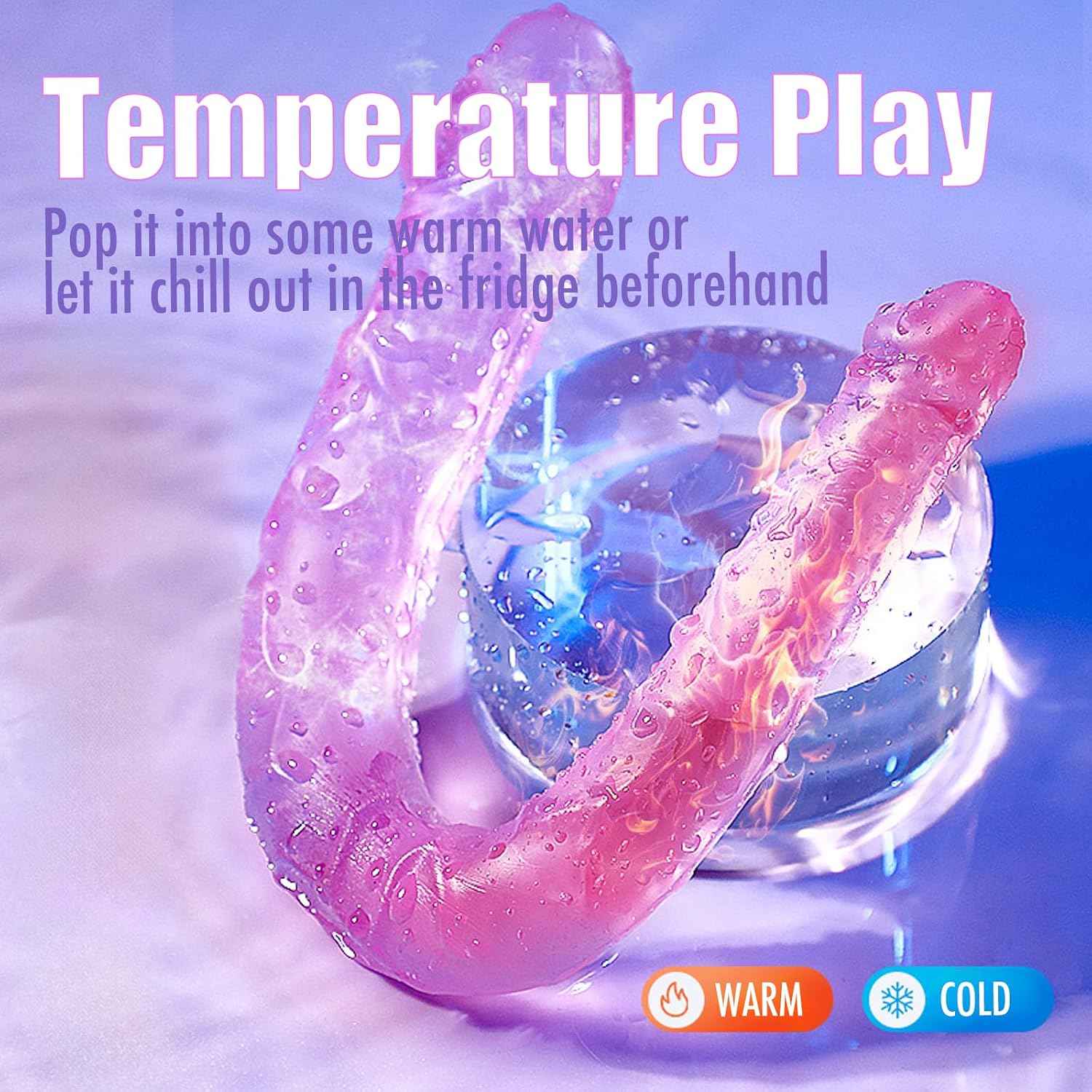 Xithas Realistic Double-Ended Dildo Flexible TPE Double Sided Toy
