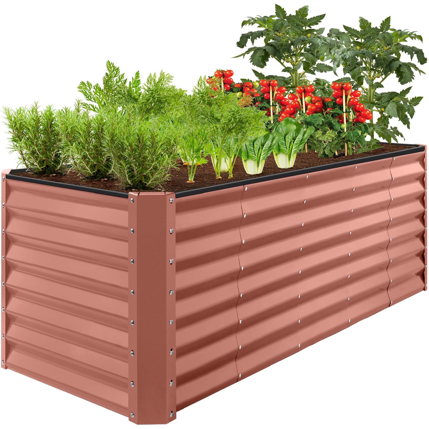Best Choice Products Outdoor Metal Raised Garden Bed, Planter Box for Vegetables, Flowers, Herbs