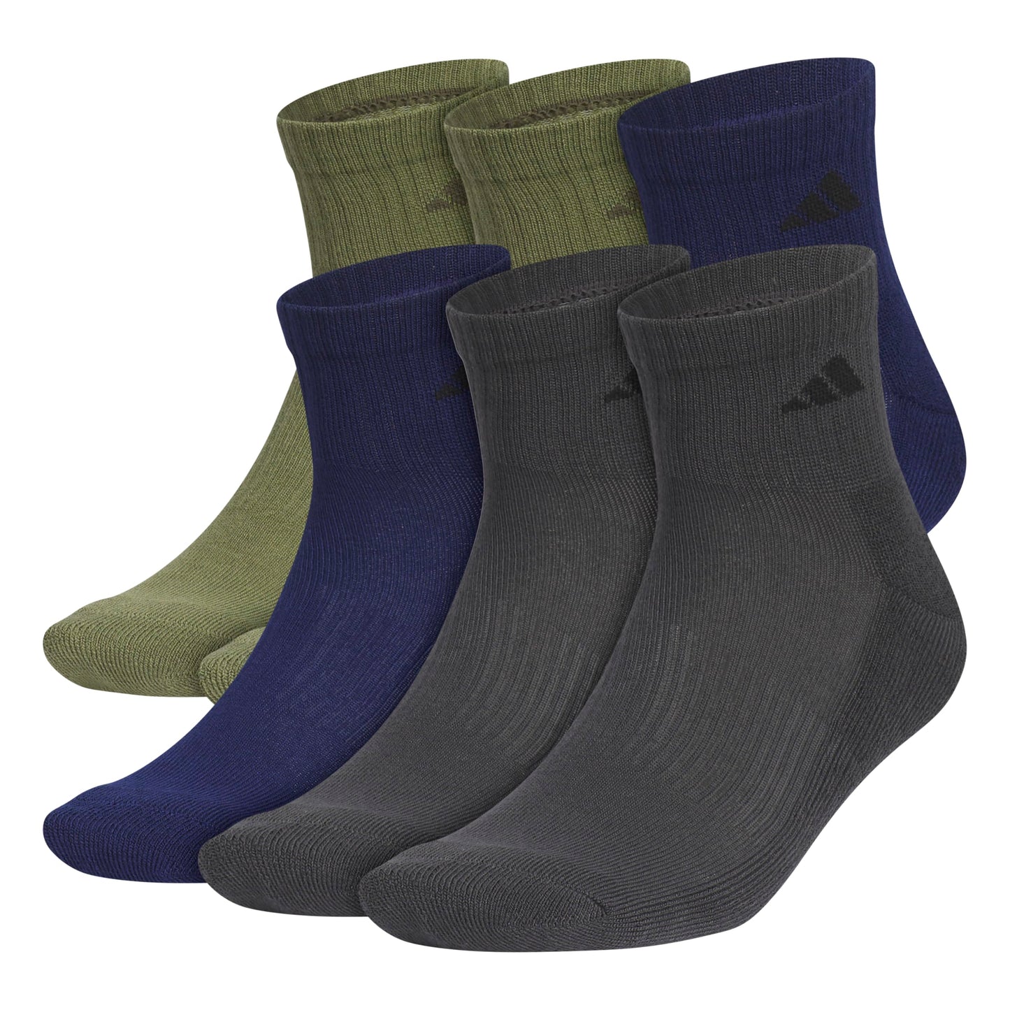 adidas Men's Athletic Cushioned 6-Pack Quarter