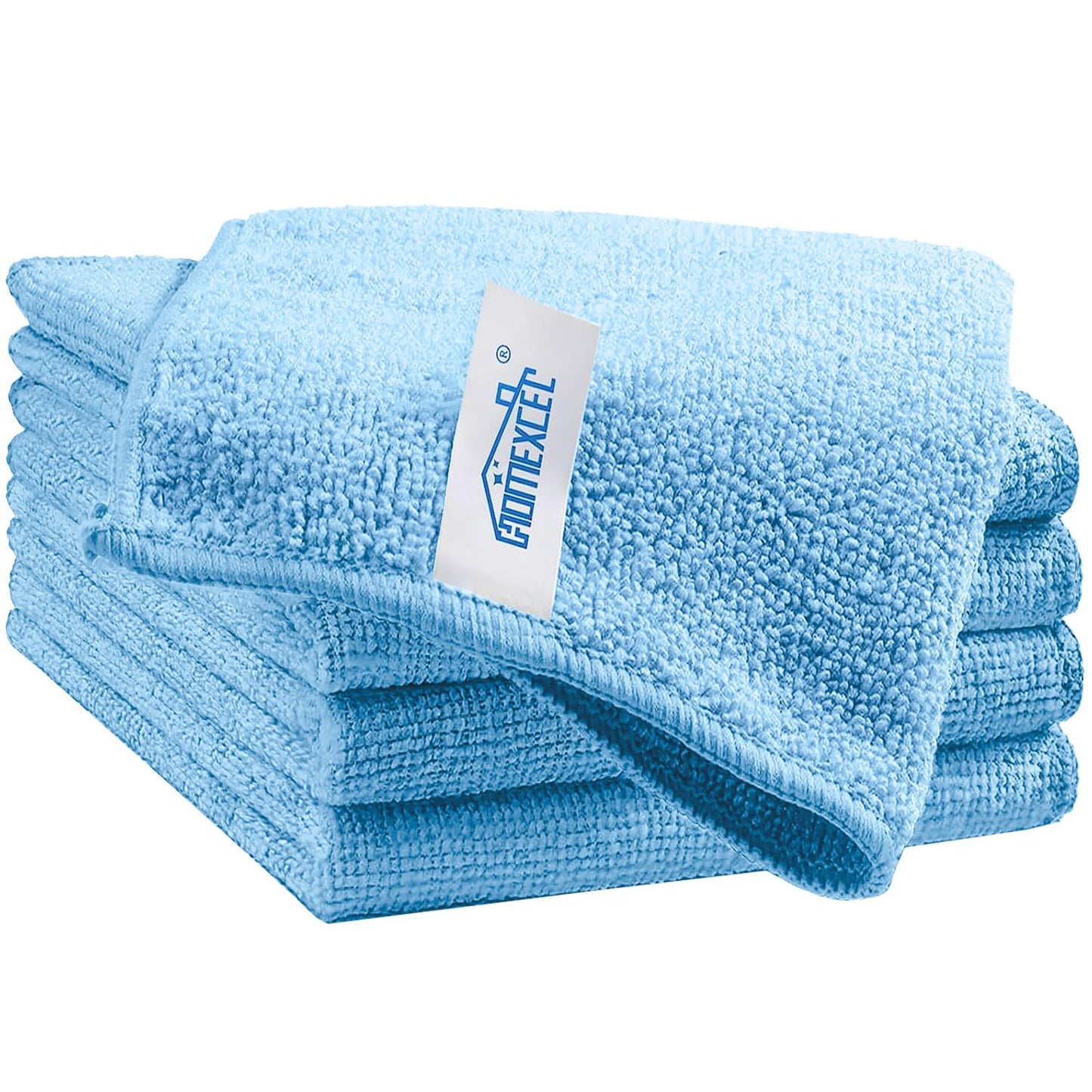 HOMEXCEL Microfiber Cleaning Cloth, Premium Microfiber Towels for Cars, Lint Free, Scratch-Free, Highly Absorbent, Reusable Cleaning Rags for Car, Household, Kitchen, Window