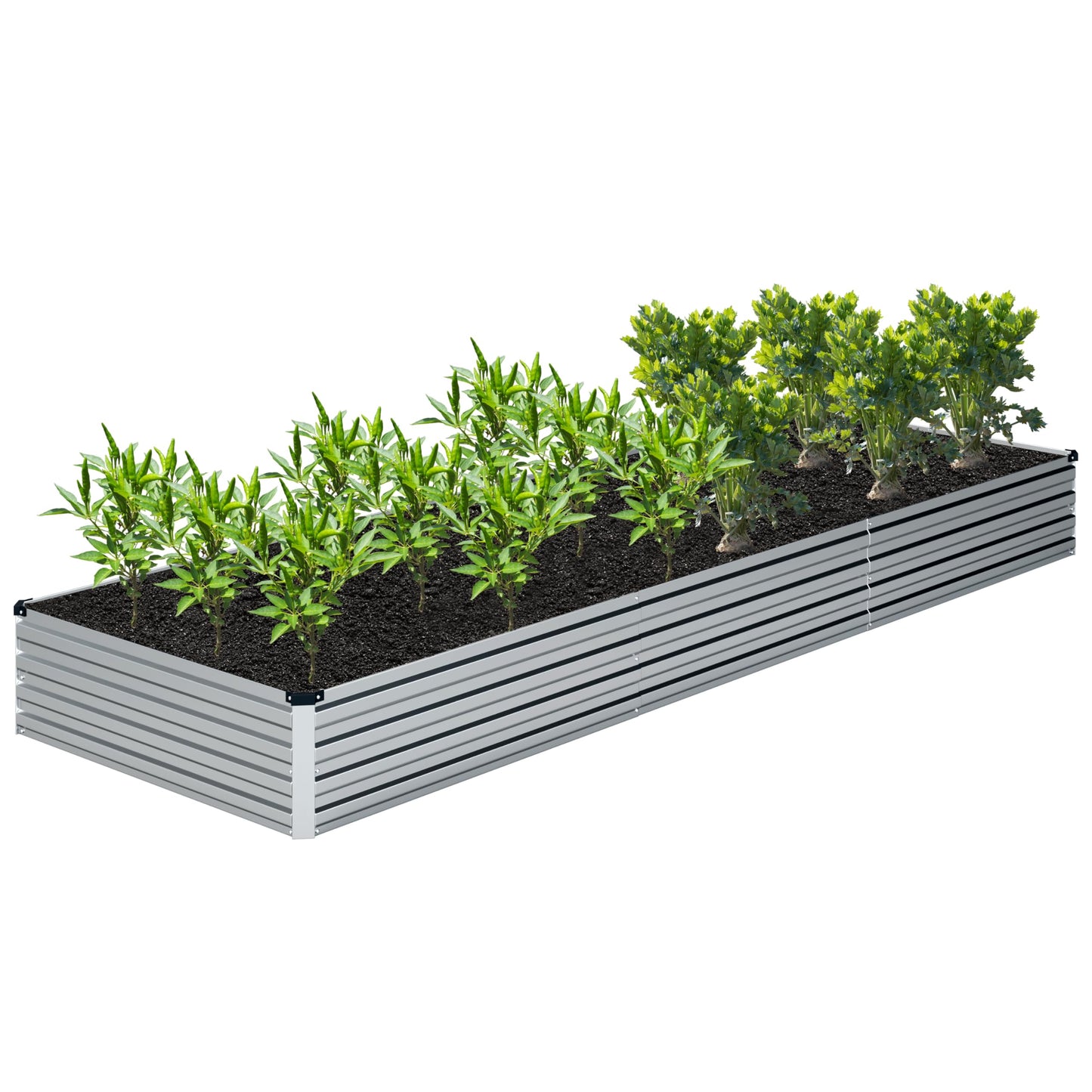 DIIYIV Galvanized Raised Garden Bed,Raised Graden Bed-Square Metal Garden Bed,Large Planter Raised Bed Outdoor,Garden Box for Vegetables,Flower,herb