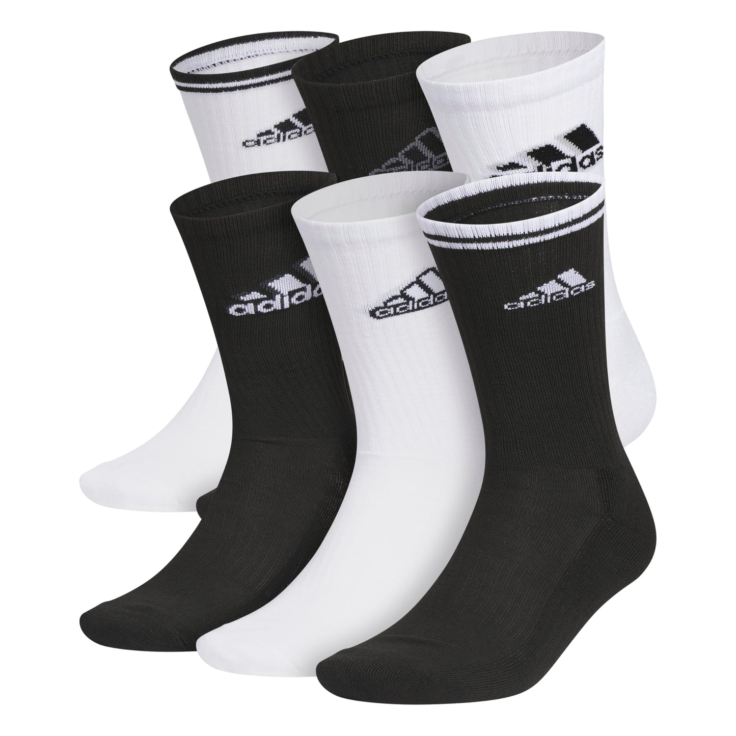 adidas Men's Athletic Cushioned Crew Socks (6 Pairs) Durable & Comfortable