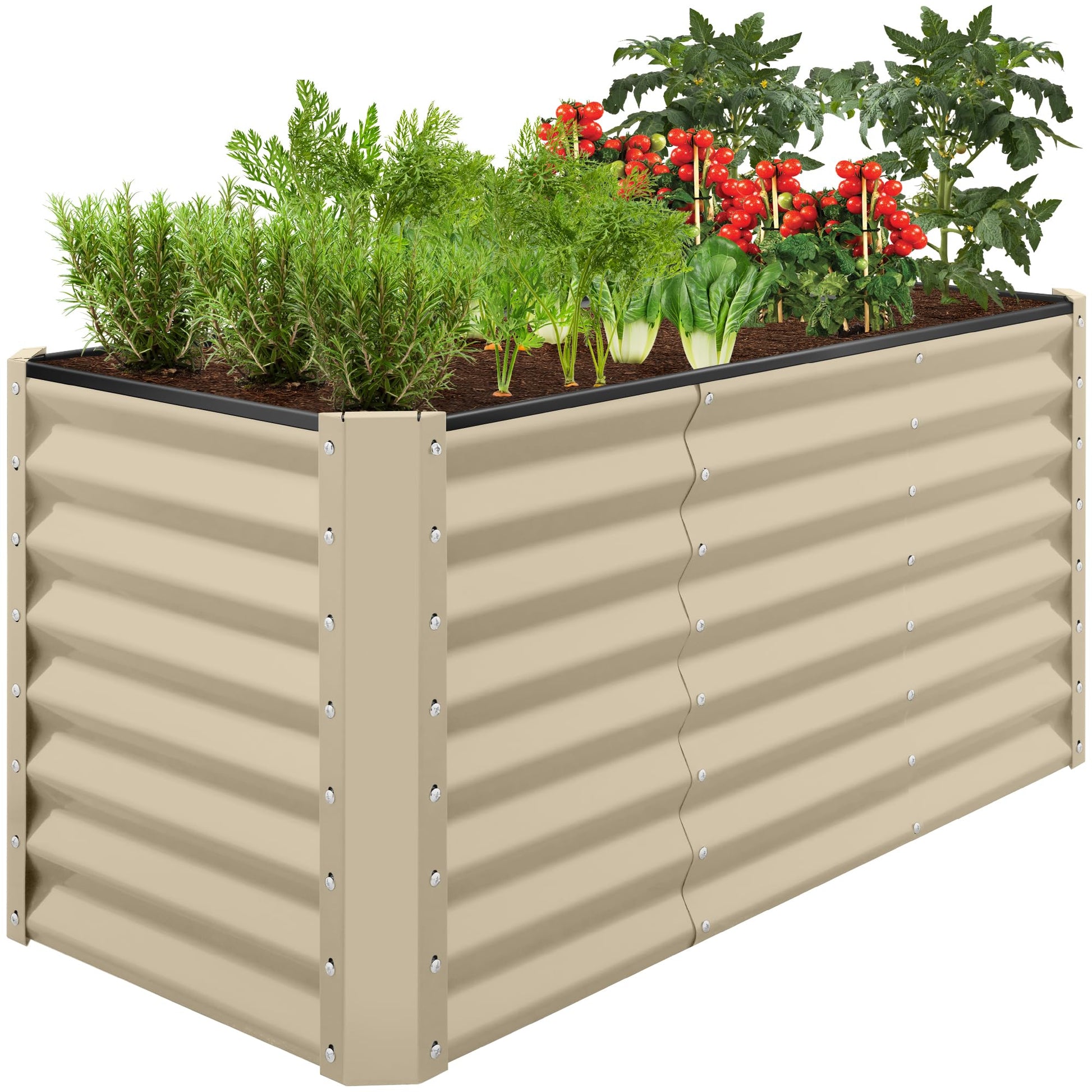 Best Choice Products Outdoor Metal Raised Garden Bed, Planter Box for Vegetables, Flowers, Herbs