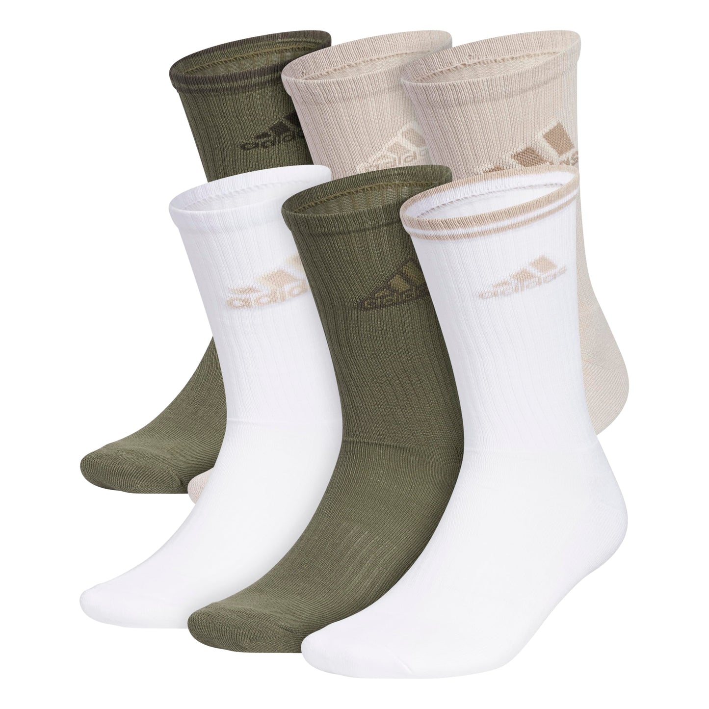 adidas Men's Athletic Cushioned Crew Socks (6 Pairs) Durable & Comfortable