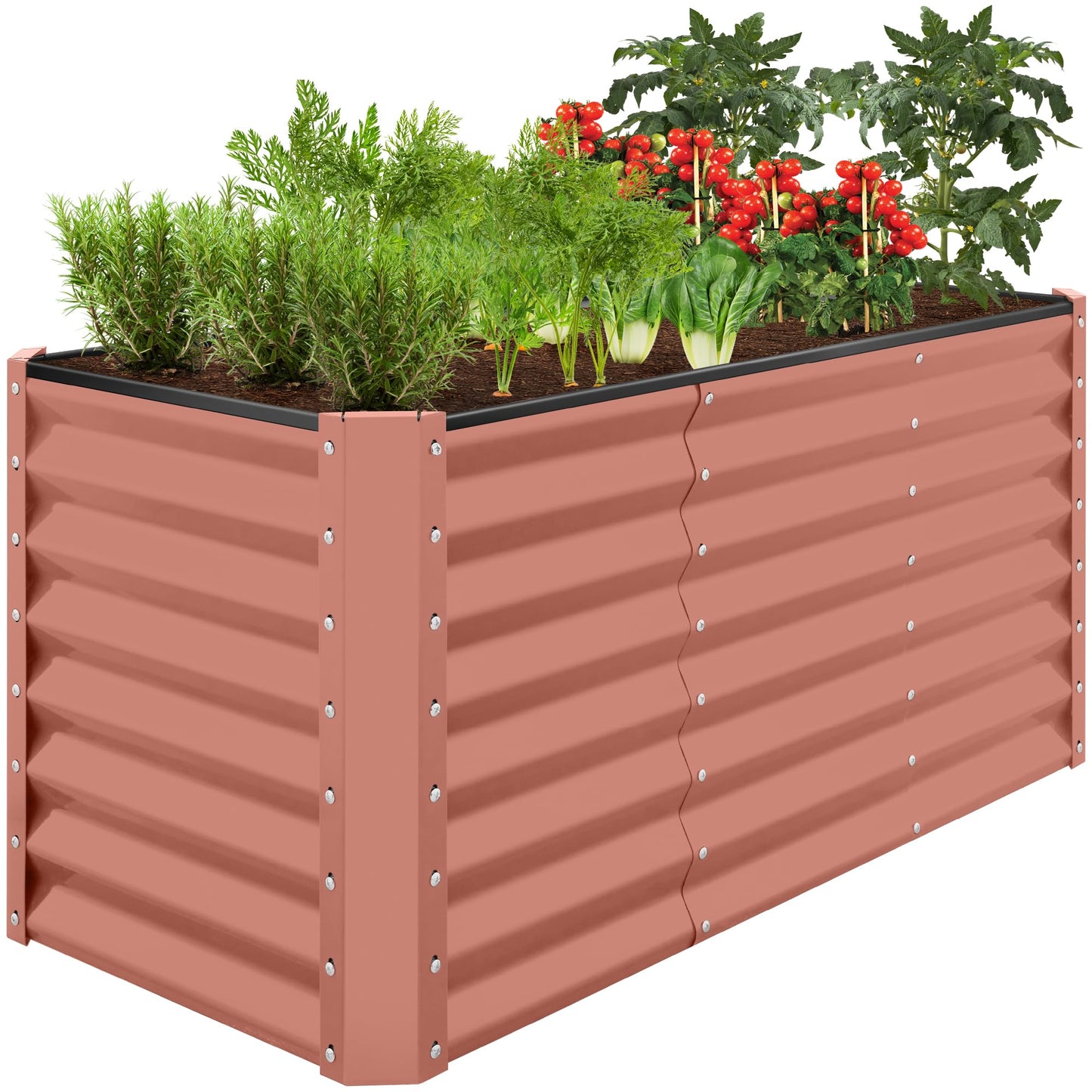 Best Choice Products Outdoor Metal Raised Garden Bed, Planter Box for Vegetables, Flowers, Herbs