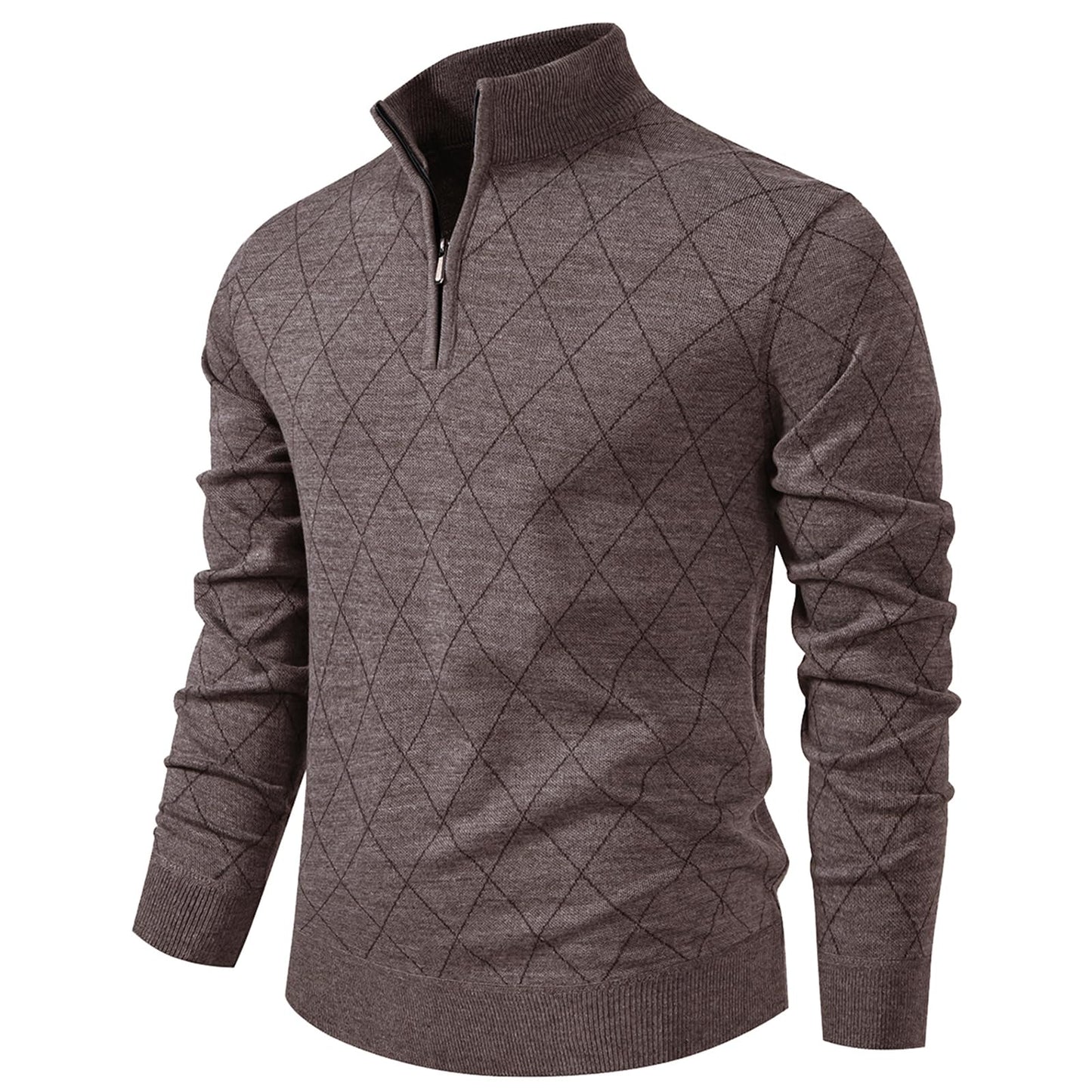 Mylldey 1/4 Zip Pullover Mens Sweaters Lightweight Pullover Soft Men's Knit Long Sleeve Sweater