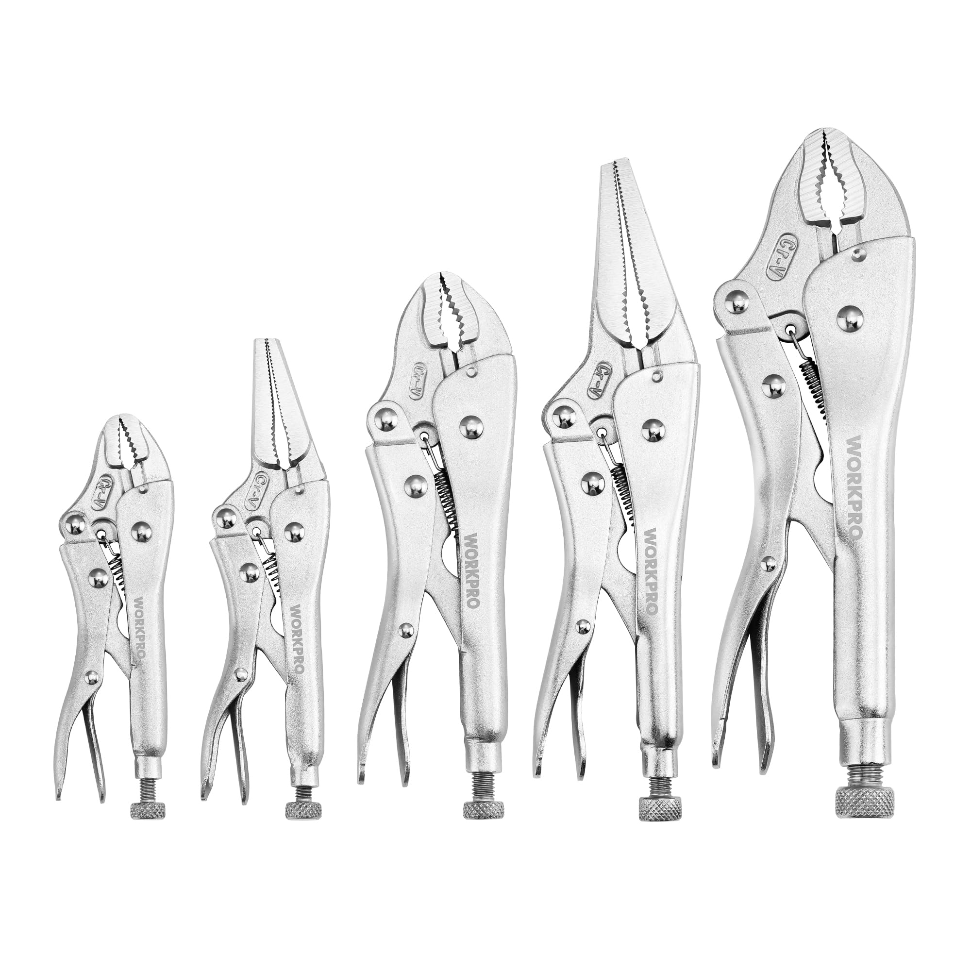 WORKPRO 5-Piece Locking Pliers Set,