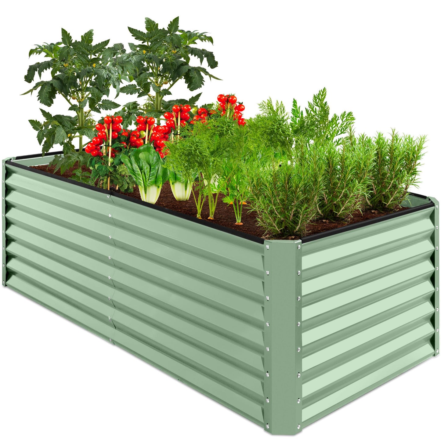 Best Choice Products Outdoor Metal Raised Garden Bed, Planter Box for Vegetables, Flowers, Herbs