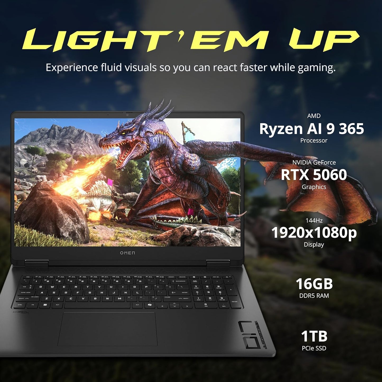 HP Omen 17 Gaming AI Laptop AMD Ryzen AI 9 365 RTX 5060