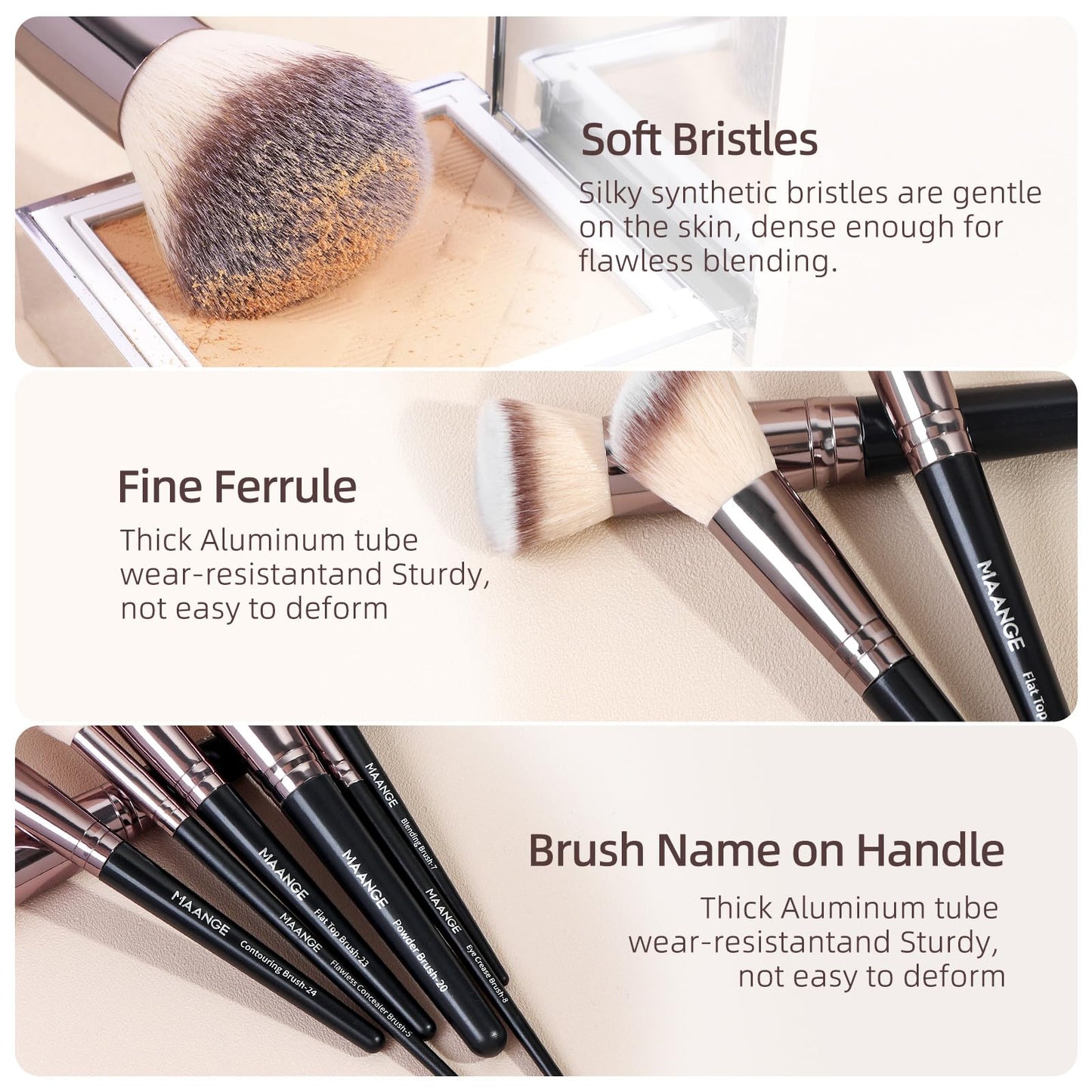 MAANGE Makeup Brushes 51 Pcs Makeup Kit