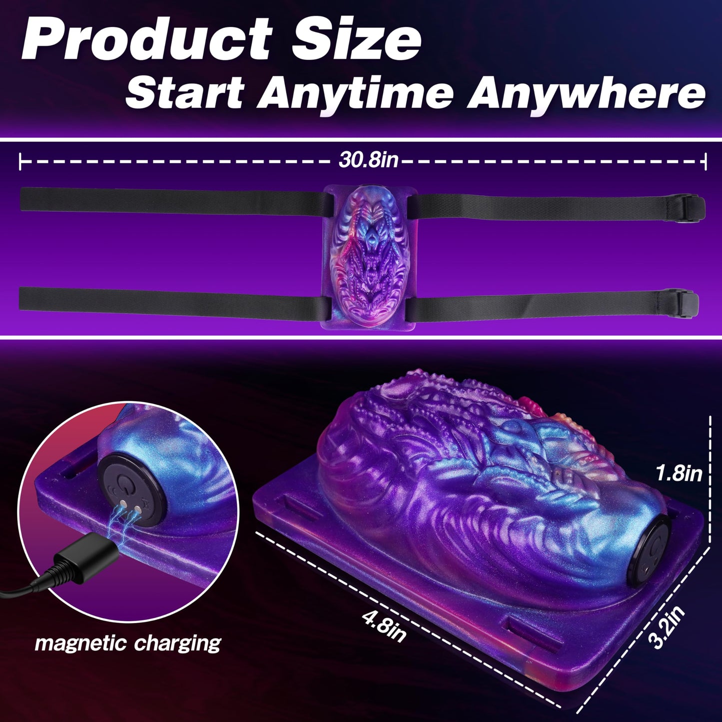 Grinder Sex Toy Sit and Ride Vibrator - Leyuto Riding Vibrator Female Clit Stimulator with 10 Modes, Strap On Monster Vibrating Panties Saddle Vibrators, Adult Sex Toy for Women Lesbian Couples