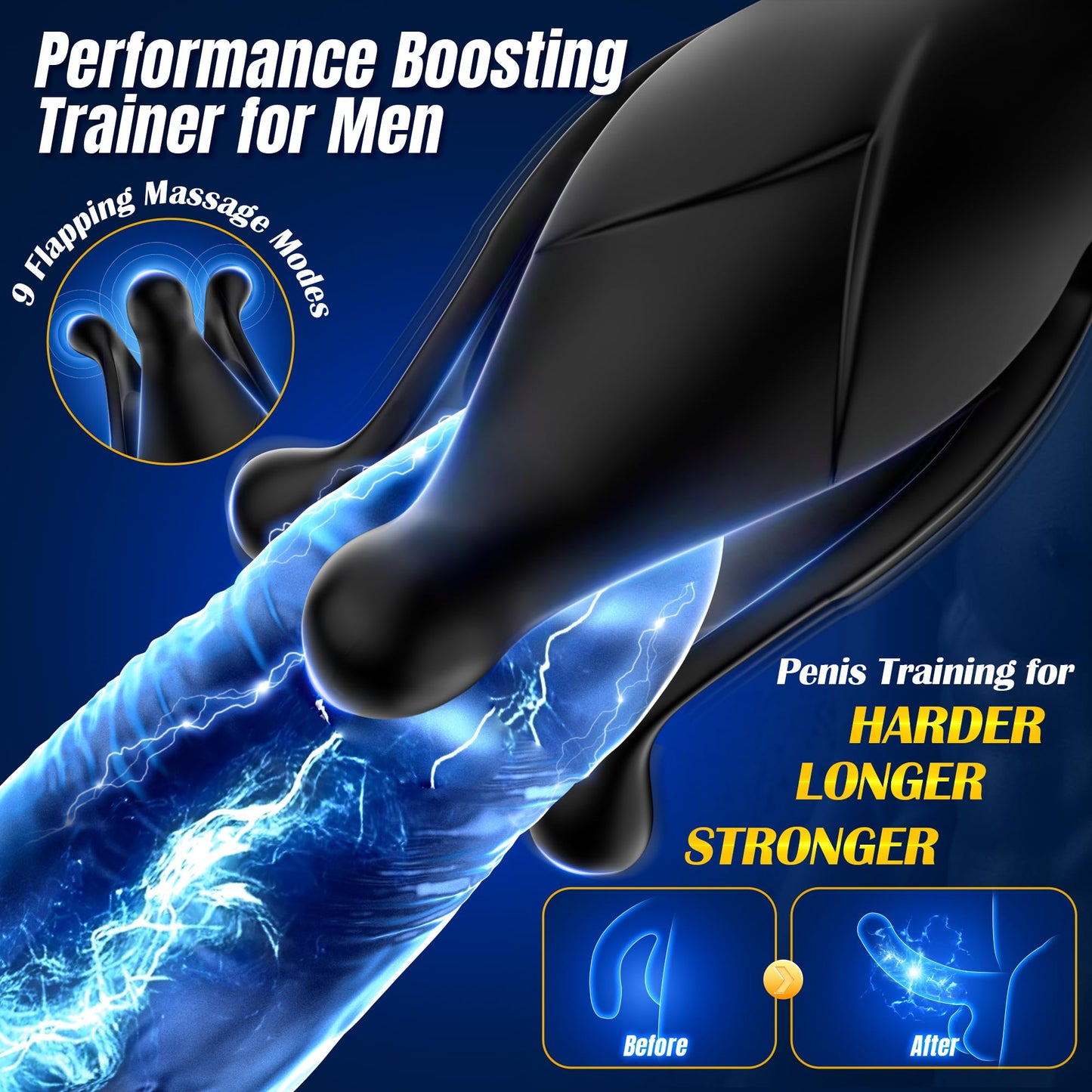 BEISAR Prostate Massager Anal Sex Toys for Men Vibrating 7 Modes with 7 Thrusting Vibrating