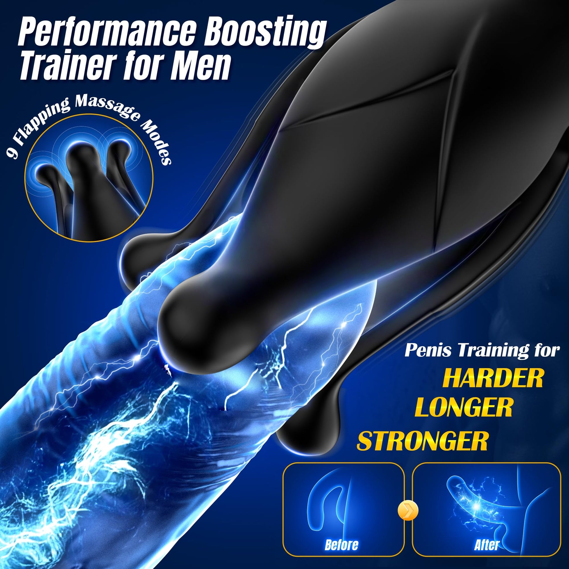 BEISAR Prostate Massager Anal Sex Toys for Men Vibrating 7 Modes with 7 Thrusting Vibrating