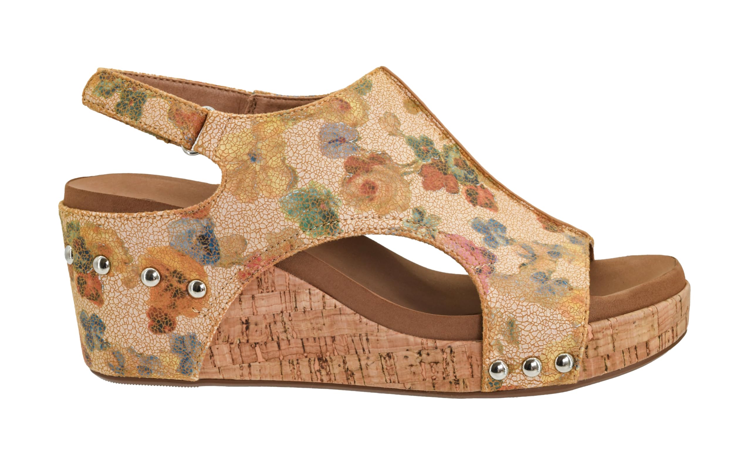 Corkys Footwear Womens Carley Wedges, Featuring Corkys EVA Foam Cushioned Insoles, A 2.5 Inch Heel, Lightweight For All Day Wear, And Hook And Loop Closure
