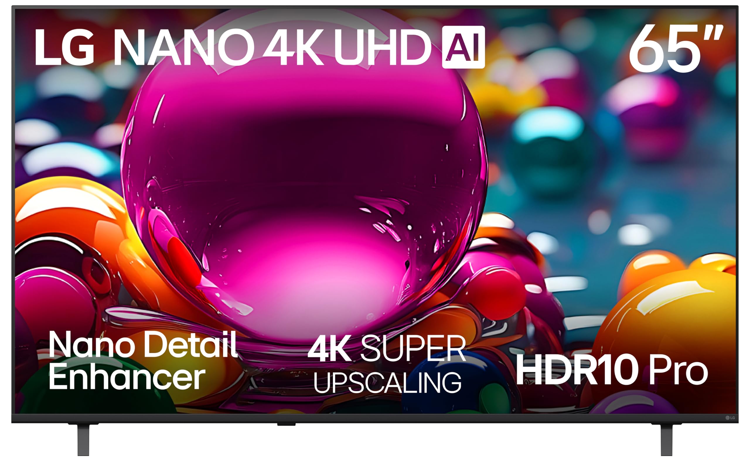 LG 65-Inch Class Nano AI 4K NU85 Series Smart TV w/AI Sound Pro, HDR10, AI 4K Super Upscaling, Filmmaker Mode, Wow Orchestra, Compatible with Alexa (65NU850BPUA, 2026)