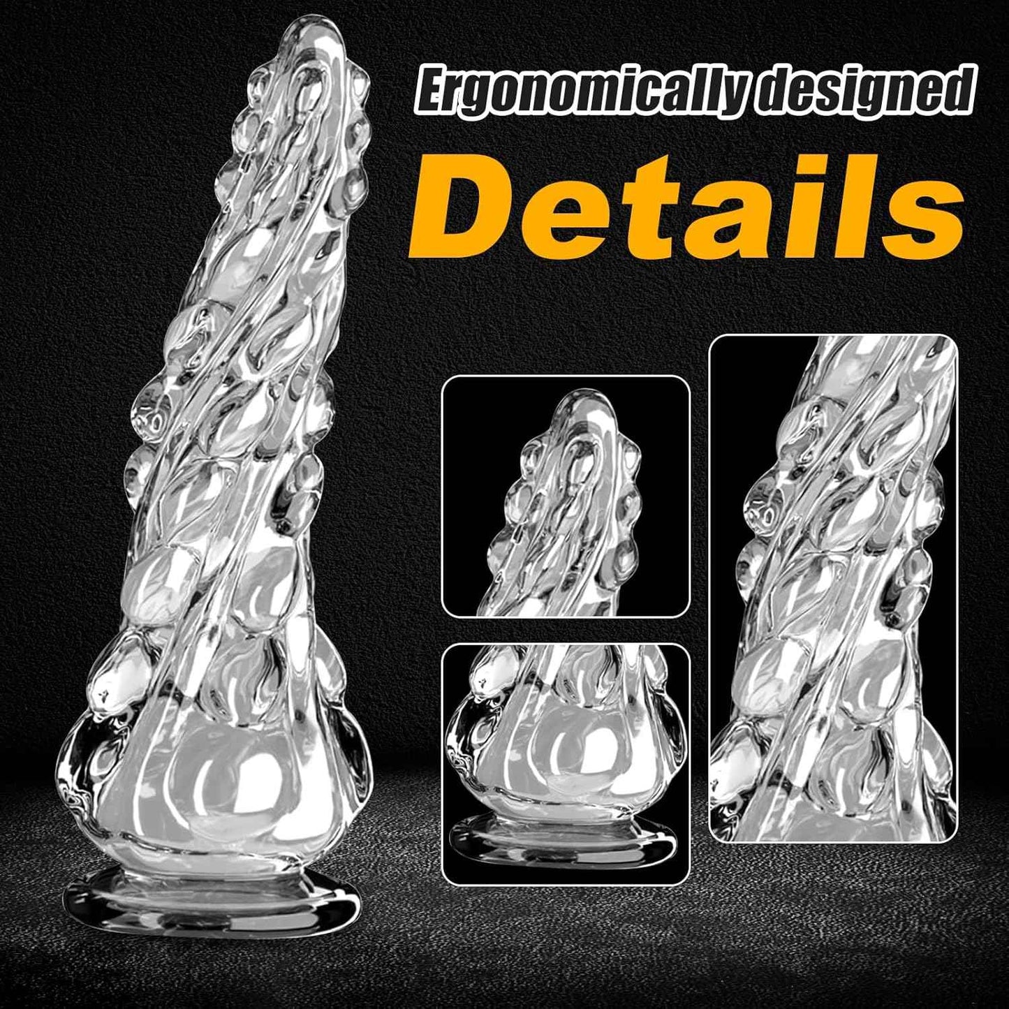 DISREQUIL Octopus Fantasy Dildo 9.06in Suction Cup Clear