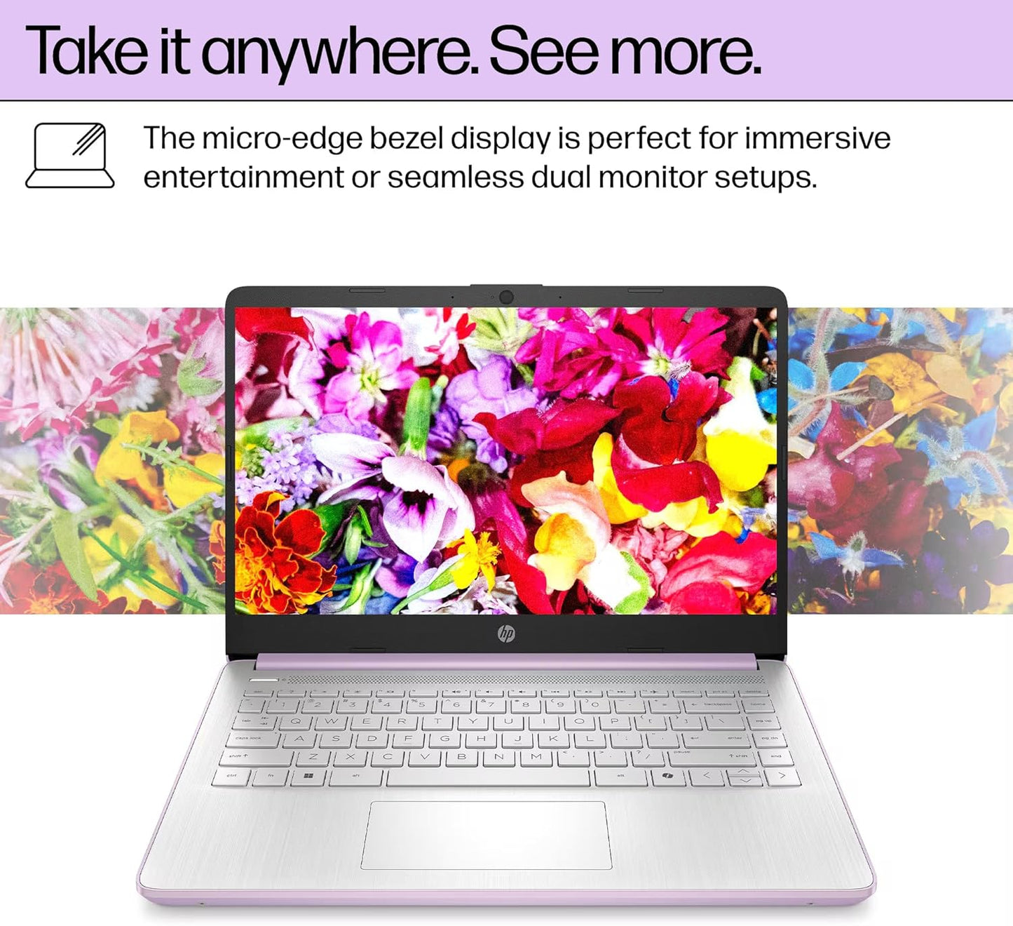 HP 14-inch Laptop Computer Intel Quad-Core 4GB RAM 628GB Storage