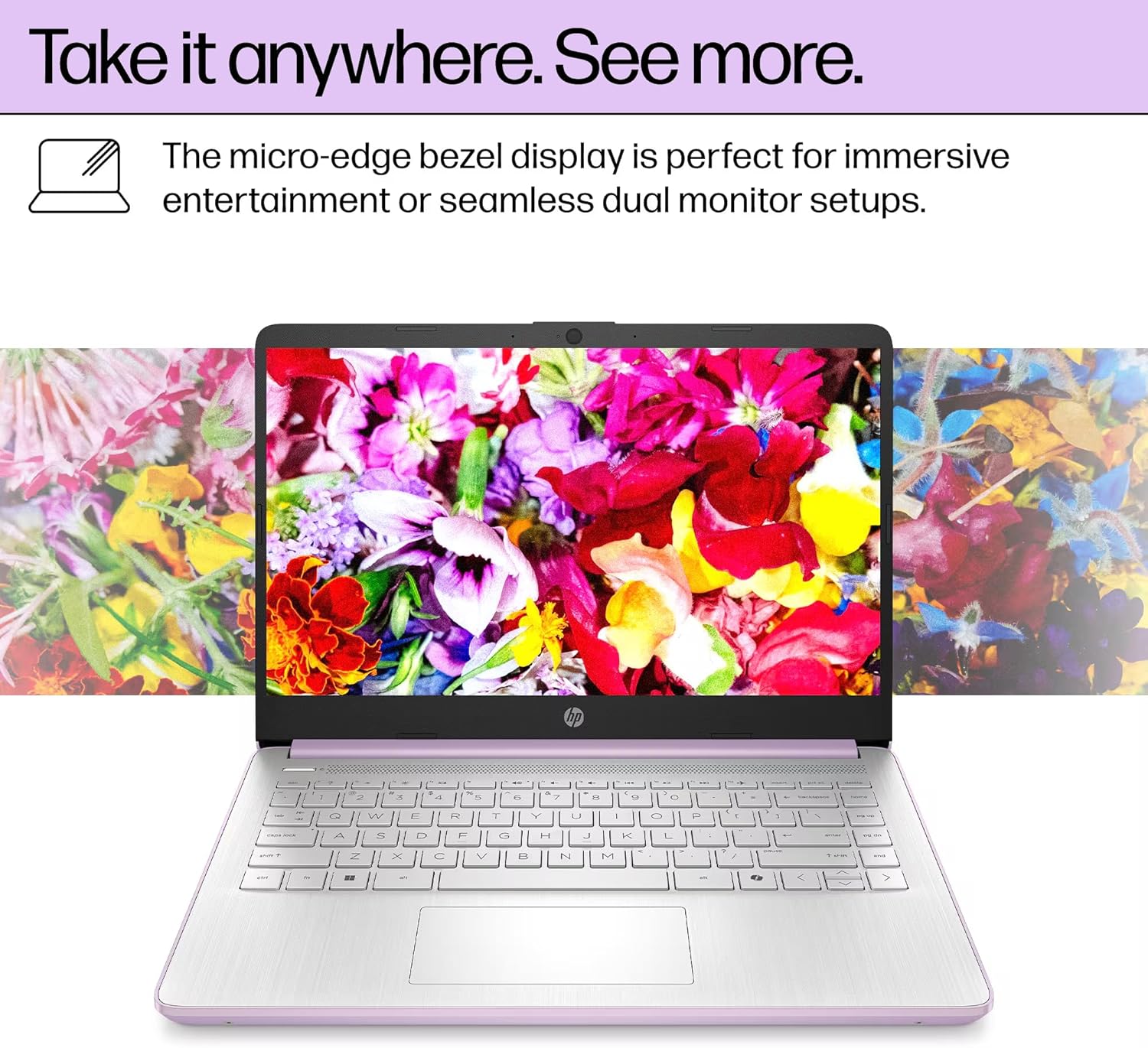 HP 14-inch Laptop Computer Intel Quad-Core 4GB RAM 628GB Storage