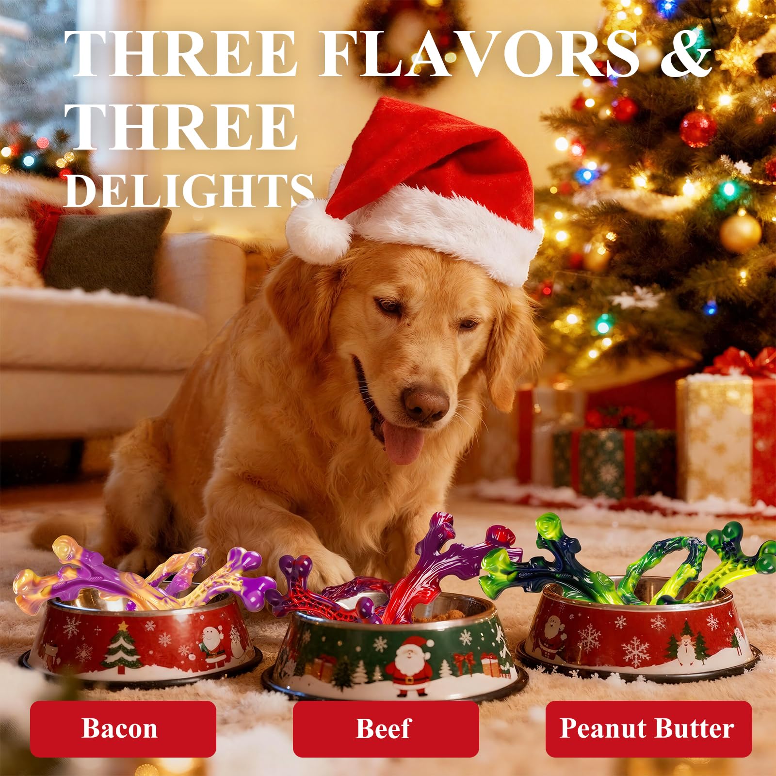 Frienhund Tough Dog Toys for Aggressive Chewers 3 Pack, Chew Toys for Large Dogs, Indestructible Dog Toy for Aggressive Chewers Large Breed, Dog Toys to Keep Them Busy