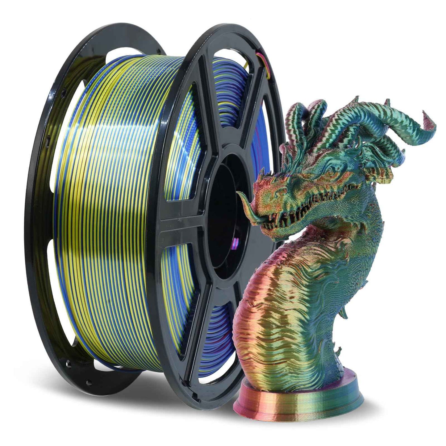 FLASHFORGE Silk PLA Filament 1.75mm, 3D Printer Filament 1kg (2.2lbs) Spool, Smooth and Silky Texture 3D Printing Filament, Dimensional Accuracy +/- 0.02mm