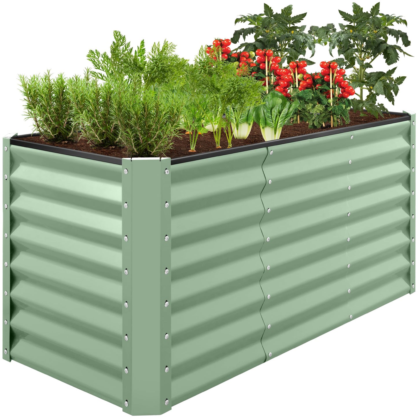 Best Choice Products Outdoor Metal Raised Garden Bed, Planter Box for Vegetables, Flowers, Herbs