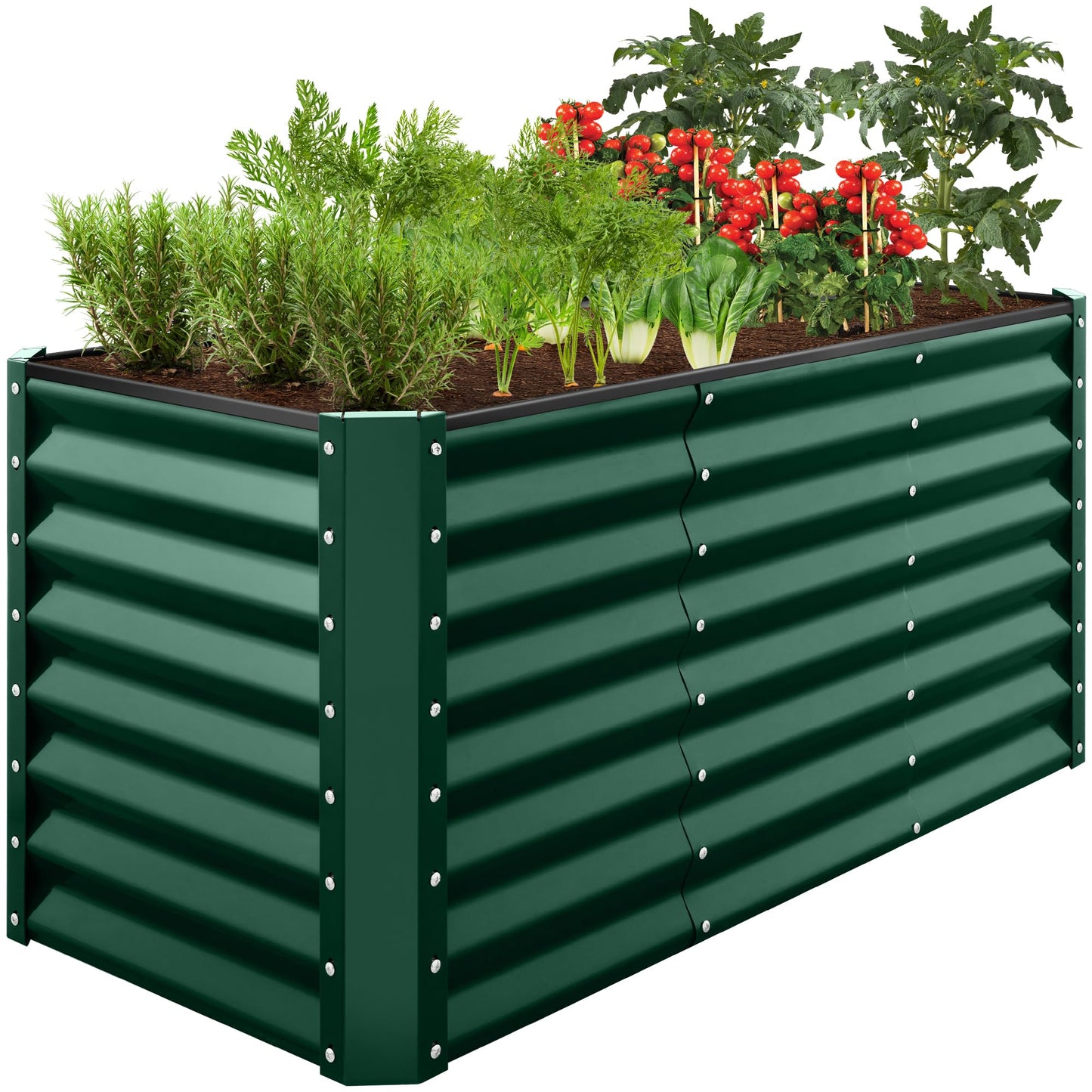 Best Choice Products Outdoor Metal Raised Garden Bed, Planter Box for Vegetables, Flowers, Herbs