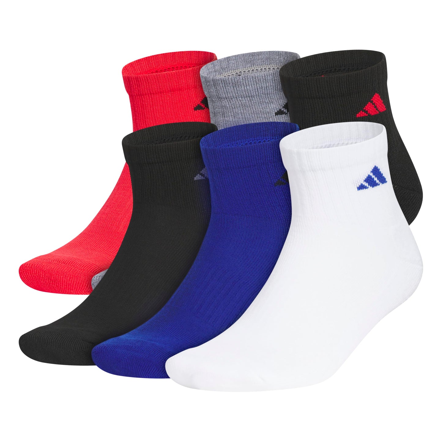 adidas Men's Athletic Cushioned 6-Pack Quarter