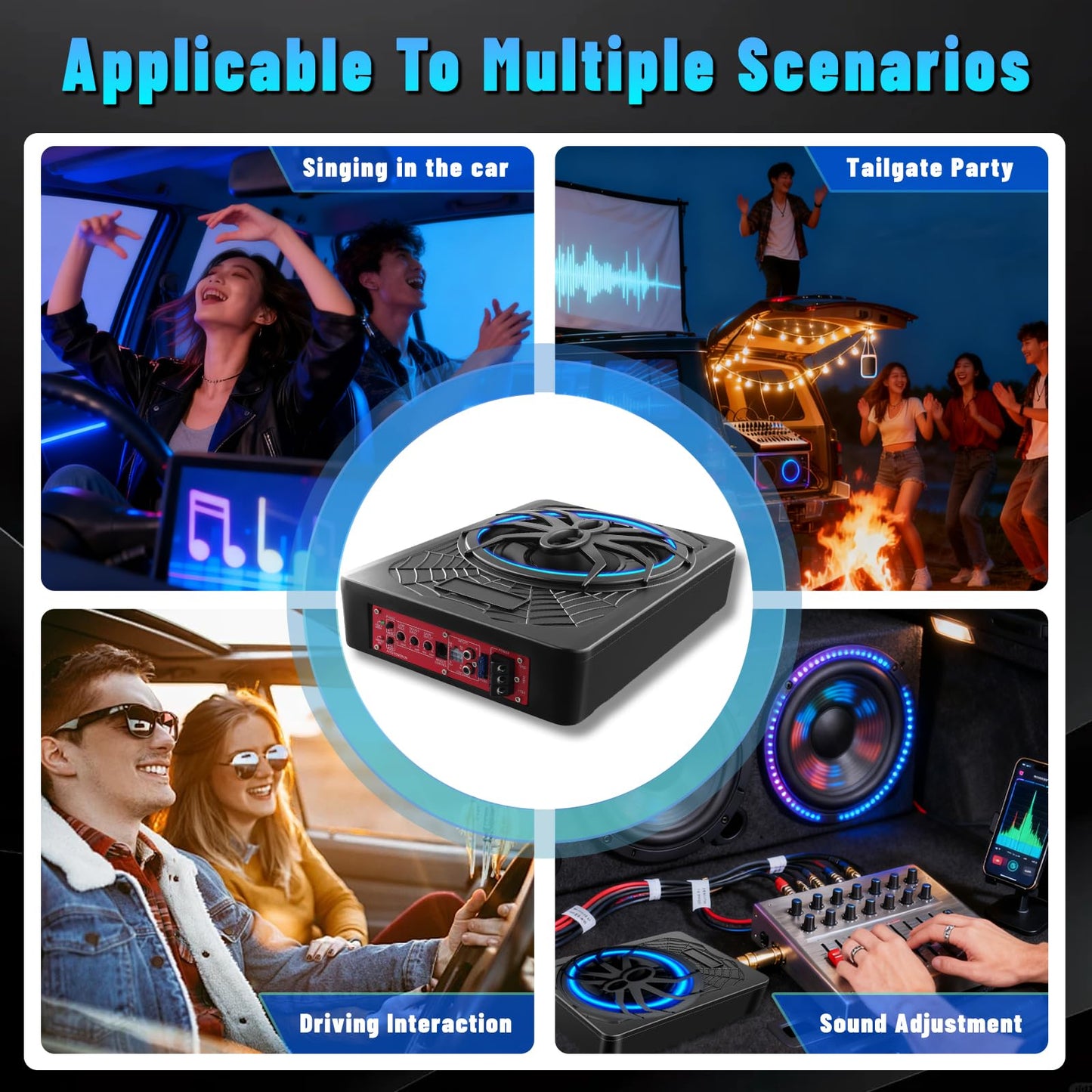 LORPHEIR Car Subwoofer High Power Bass System for Car Audio Upgrade