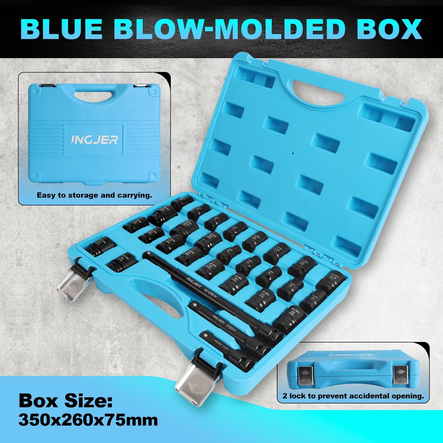 INGJER Drive Impact Socket Set
